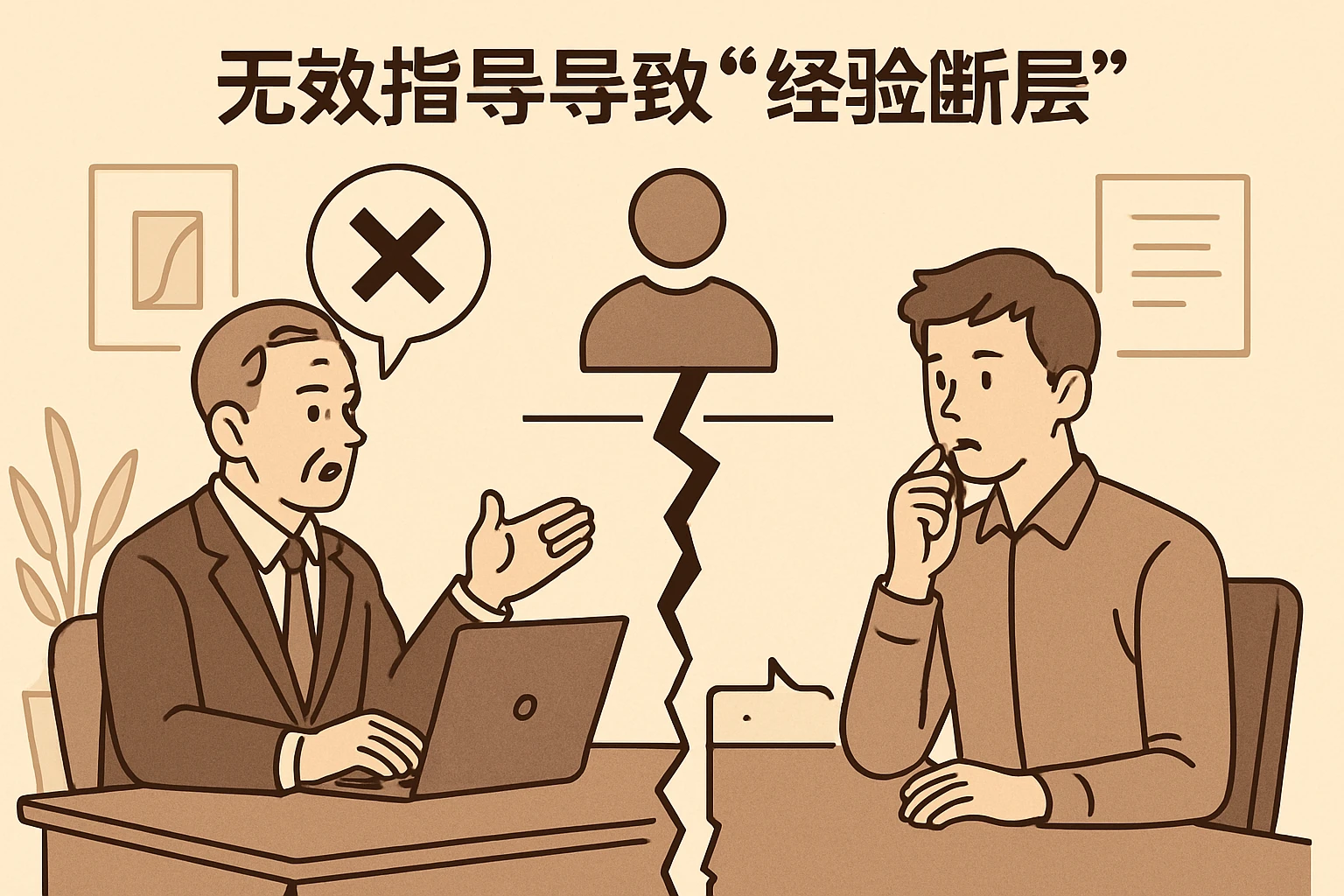 2. 无效指导导致“经验断层”