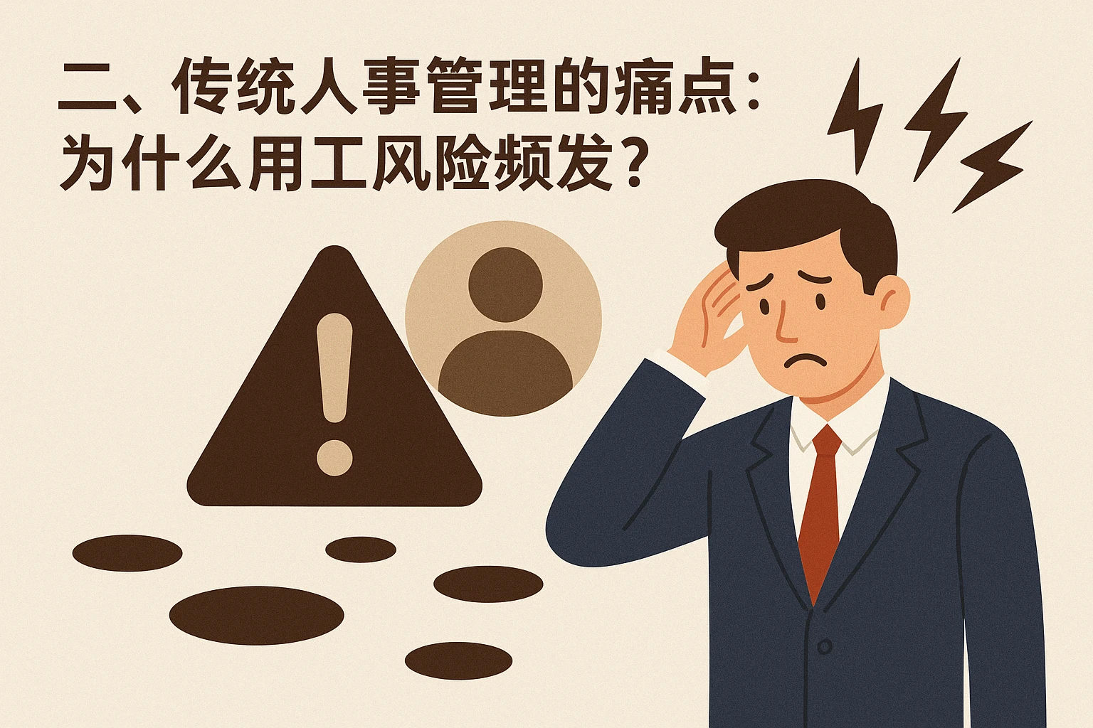 二、传统人事管理的痛点：为什么用工风险频发？