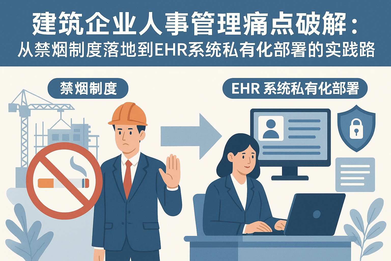 建筑企业人事管理痛点破解：从禁烟制度落地到EHR系统私有化部署的实践路径