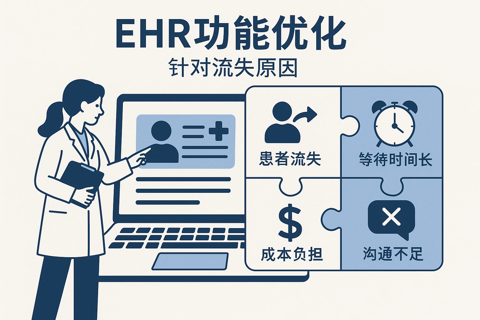 针对流失原因的EHR功能优化