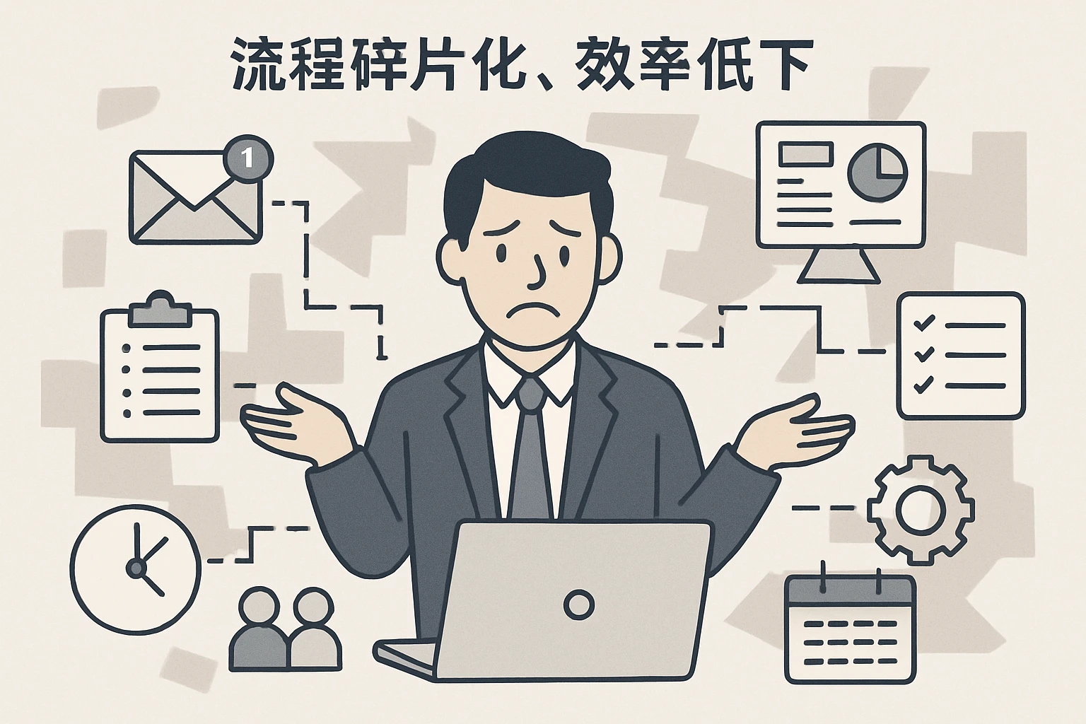 2. 流程碎片化，效率低下