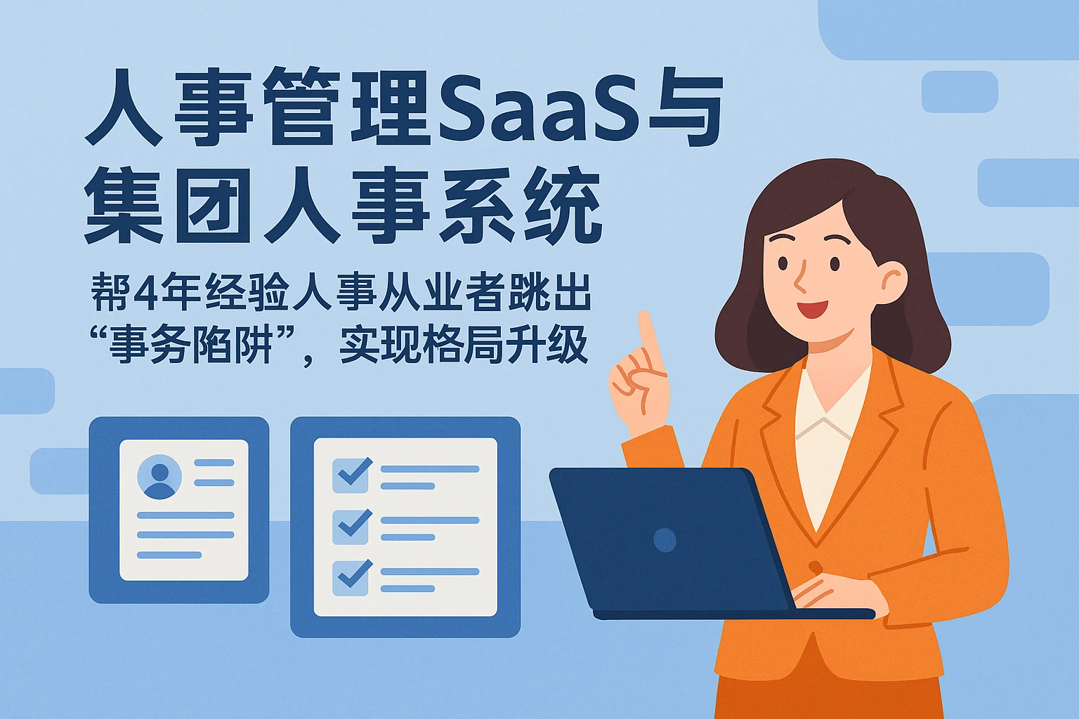 人事管理SaaS与集团人事系统：帮4年经验人事从业者跳出“事务陷阱”，实现格局升级