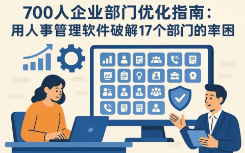 700人企业部门优化指南：用人事管理软件破解17个部门的效率困局