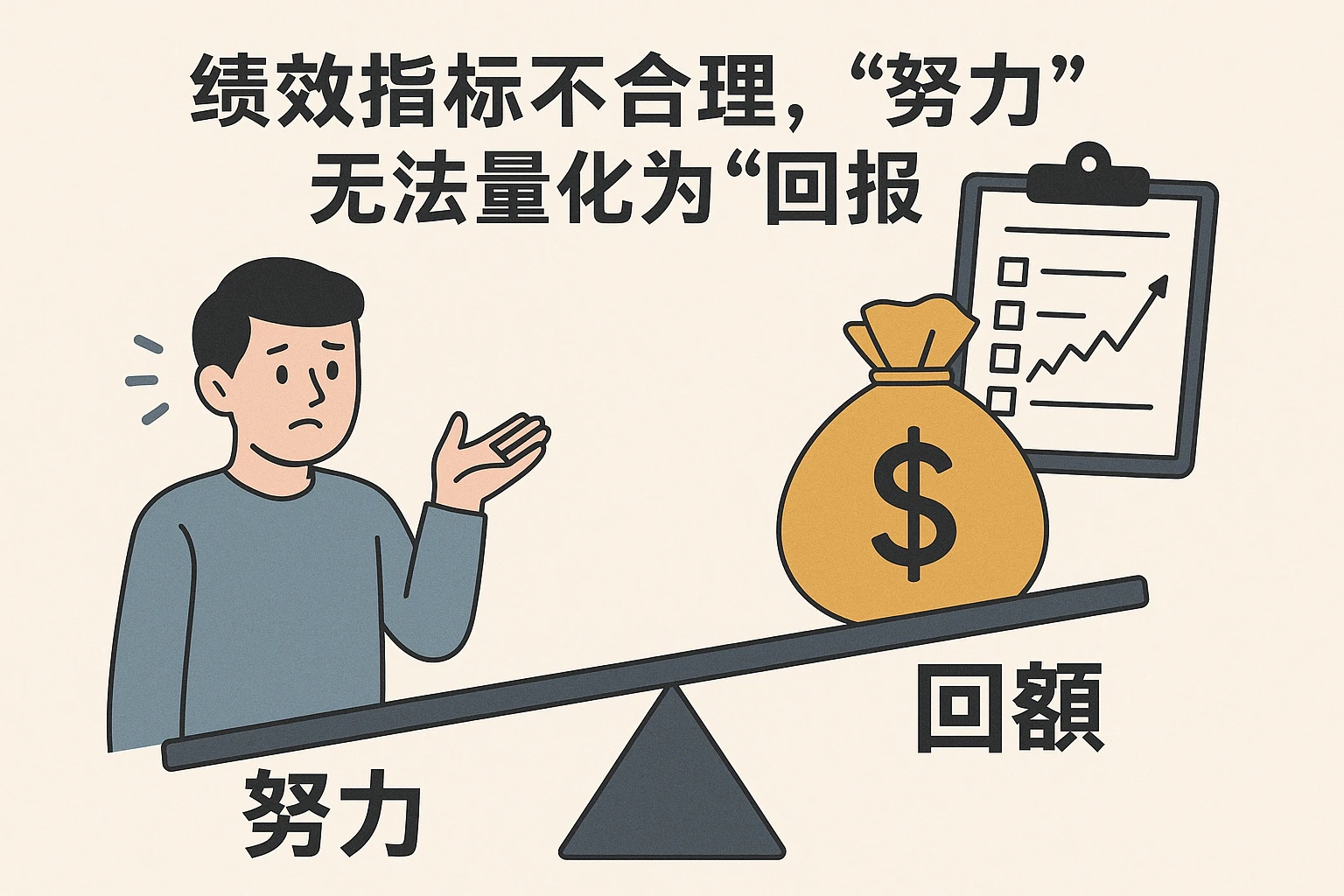 2. 绩效指标不合理，“努力”无法量化为“回报”