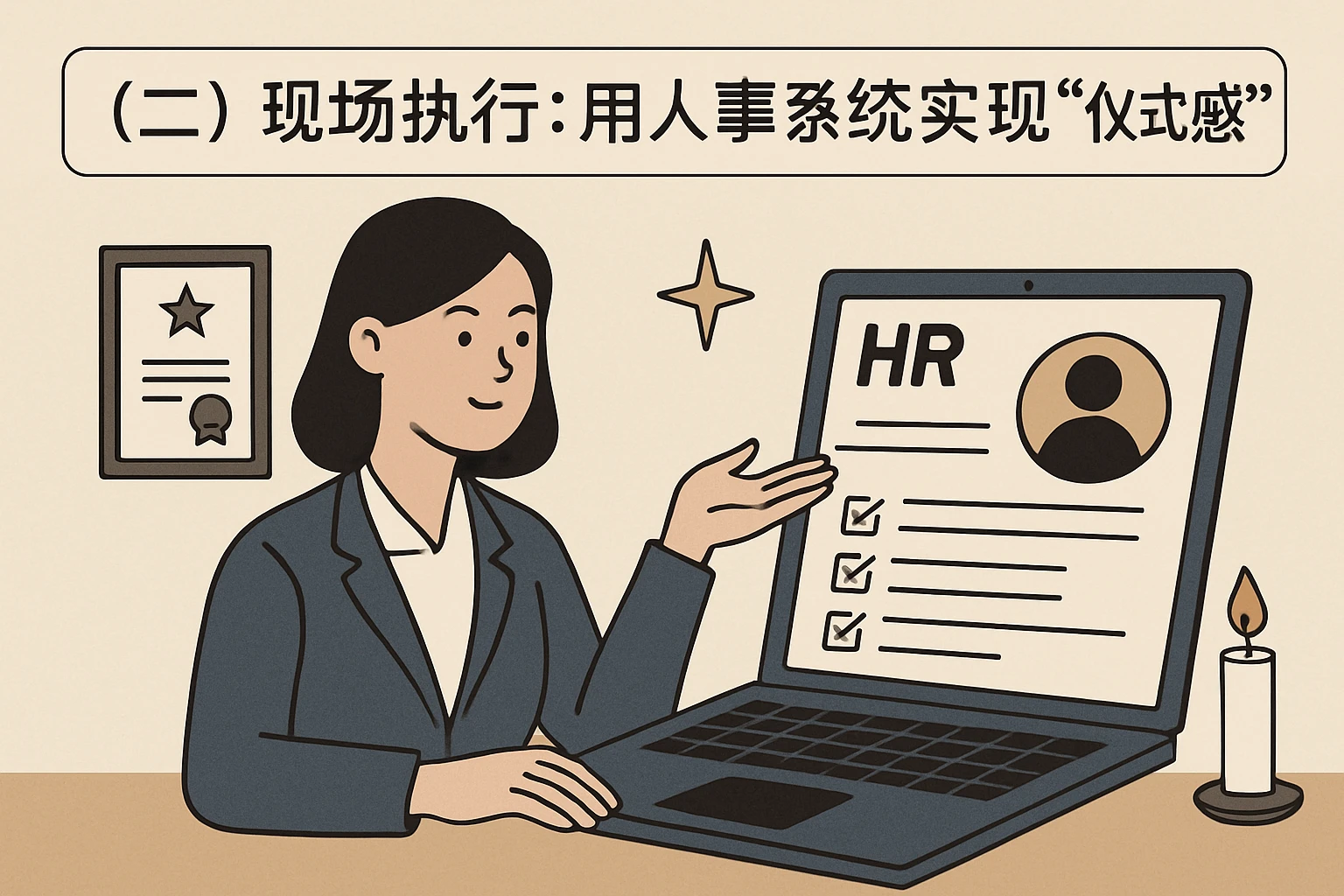 （二）现场执行：用人事系统实现“仪式感”
