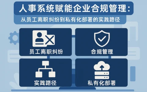 人事系统赋能企业合规管理：从员工离职纠纷到私有化部署的实践路径