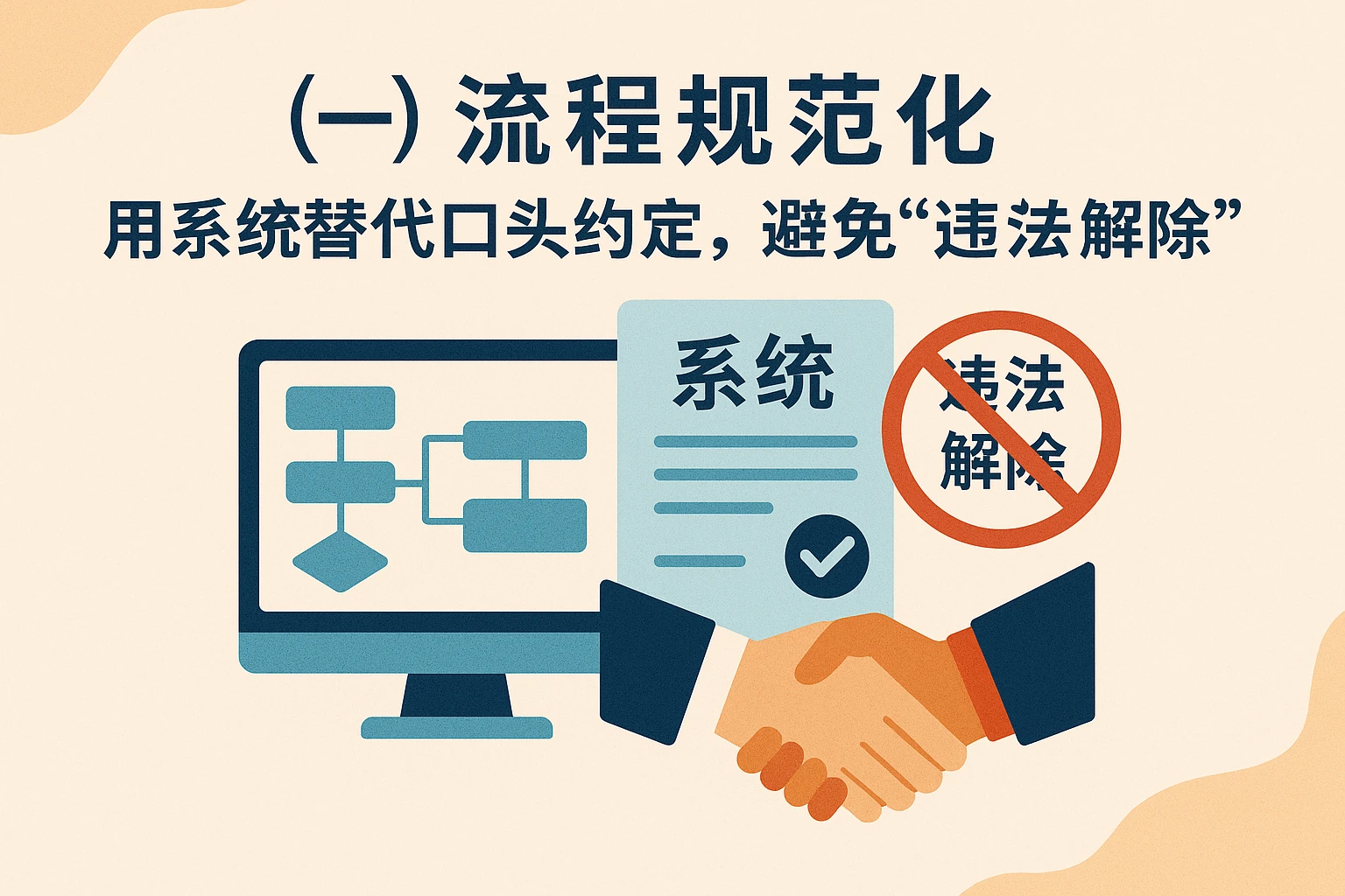 （一）流程规范化：用系统替代口头约定，避免“违法解除”
