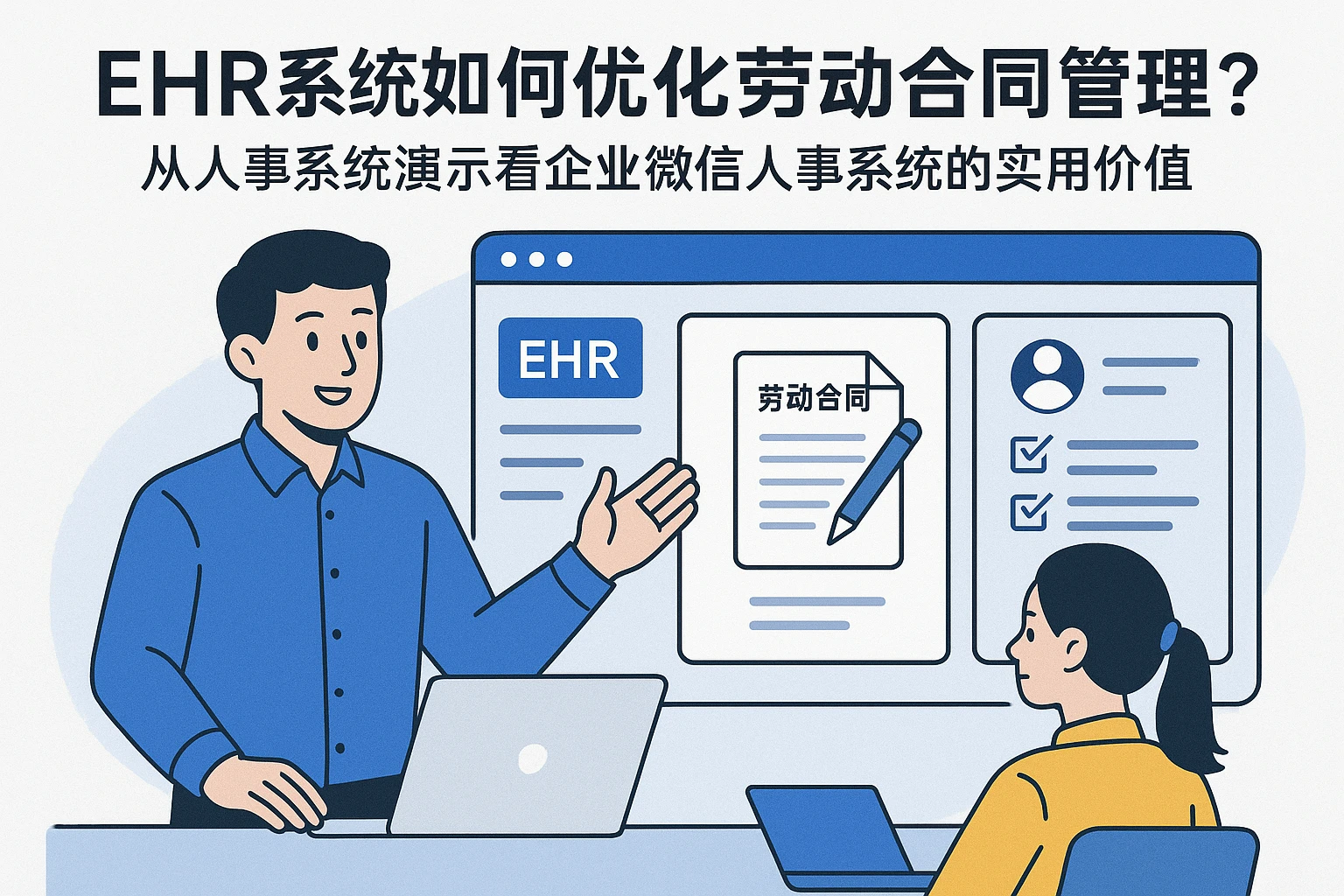 EHR系统如何优化劳动合同管理？从人事系统演示看企业微信人事系统的实用价值