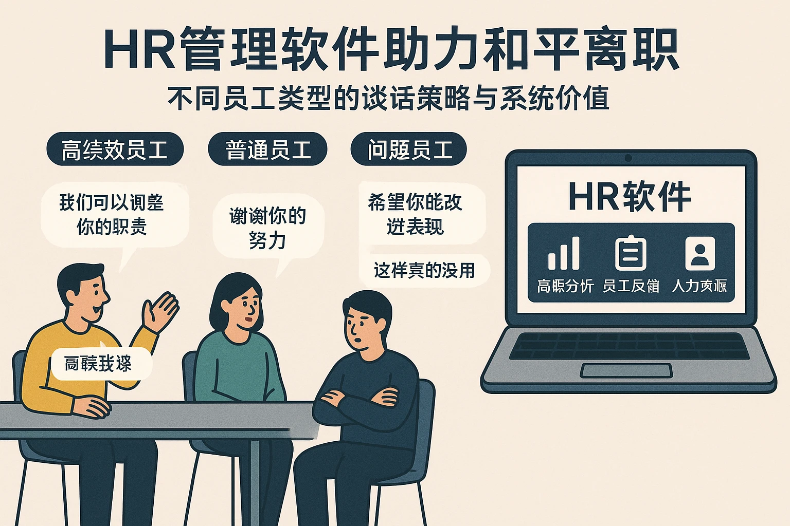 HR管理软件助力和平离职：不同员工类型的谈话策略与系统价值