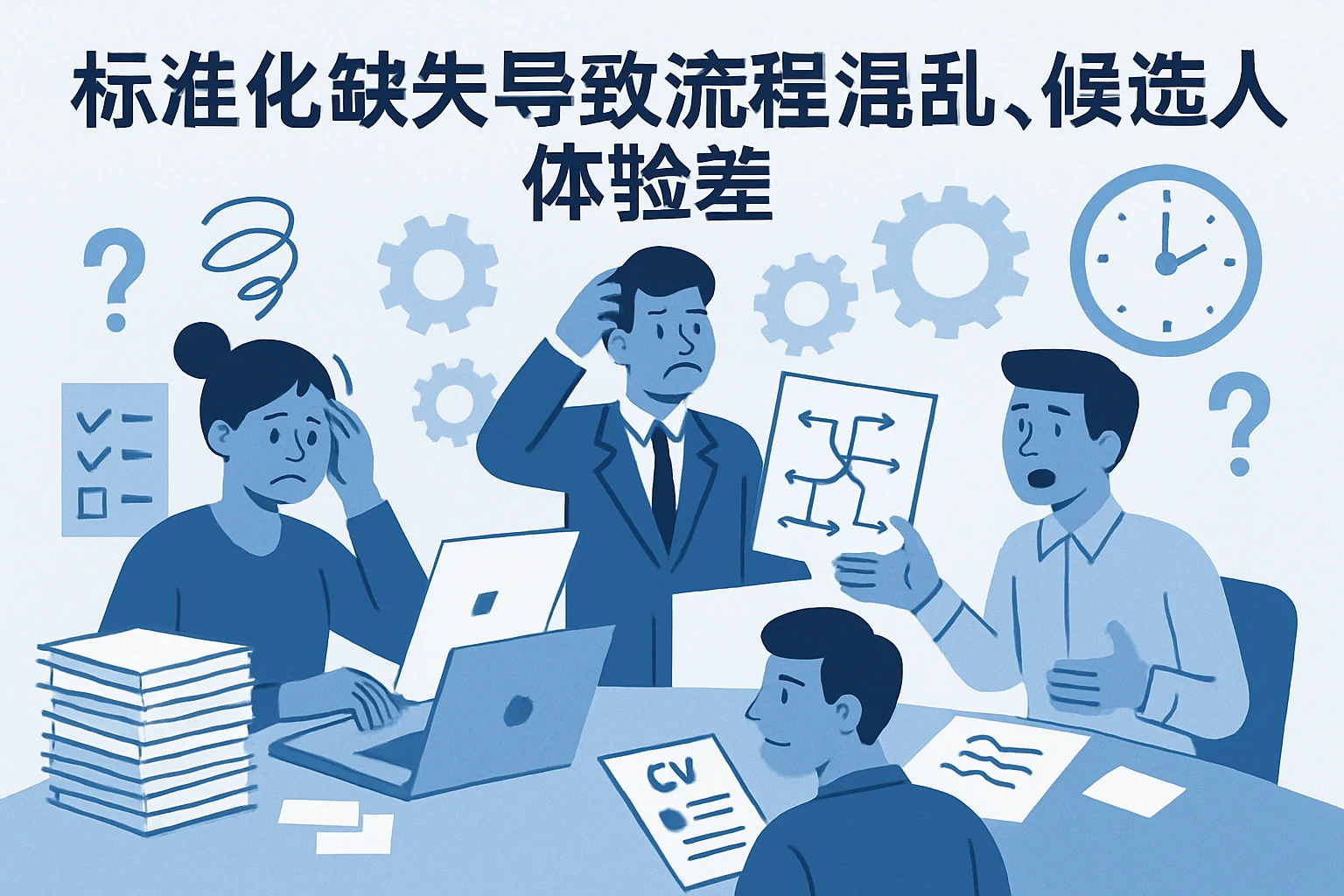 2. 标准化缺失导致流程混乱，候选人体验差