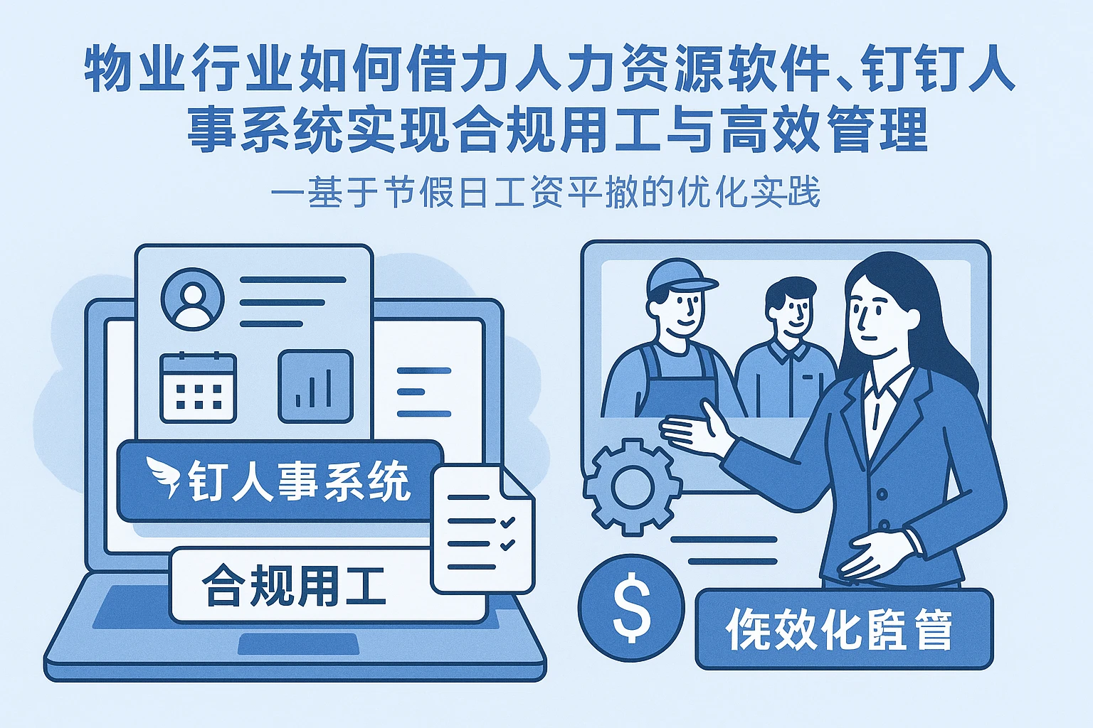 物业行业如何借力人力资源软件、钉钉人事系统实现合规用工与高效管理——基于节假日工资平摊的优化实践