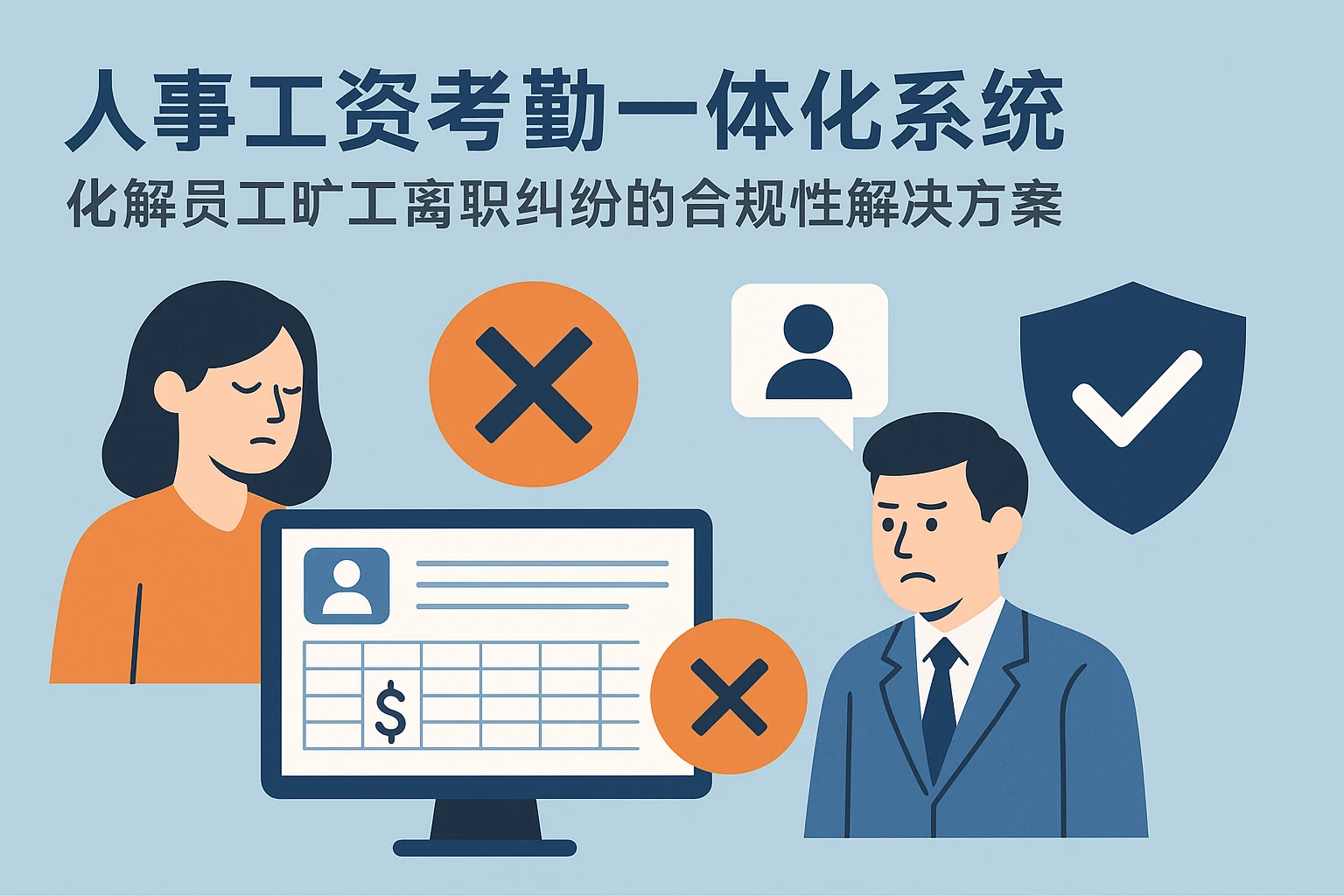 人事工资考勤一体化系统：化解员工旷工离职纠纷的合规性解决方案