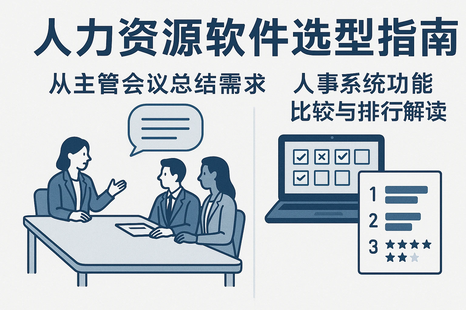 人力资源软件选型指南：从主管会议总结需求到人事系统功能比较与排行榜解读