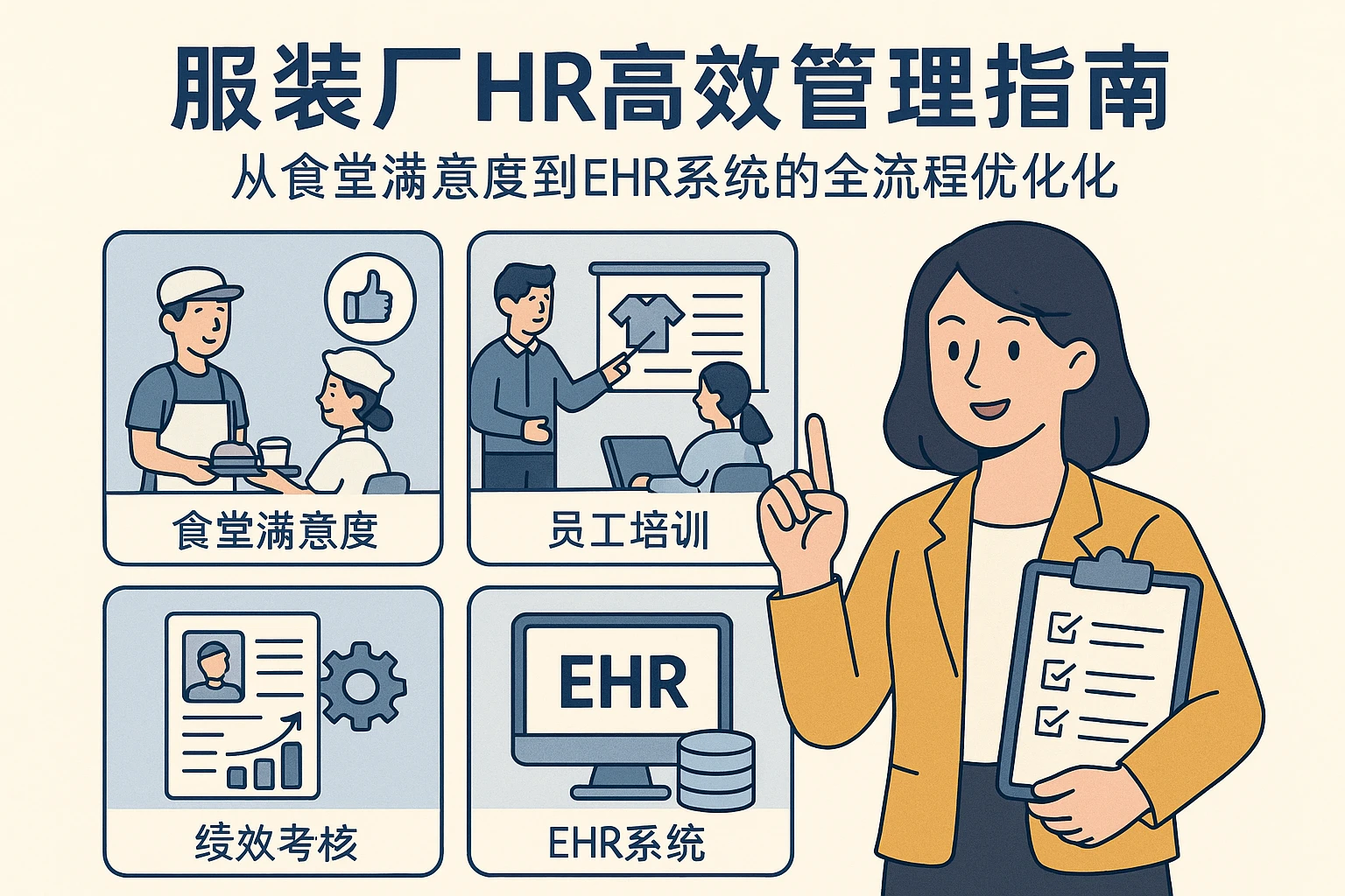 服装厂HR高效管理指南：从食堂满意度到EHR系统的全流程优化