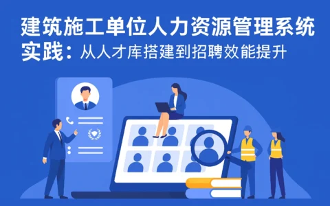 建筑施工单位人力资源管理系统实践：从人才库搭建到招聘效能提升
