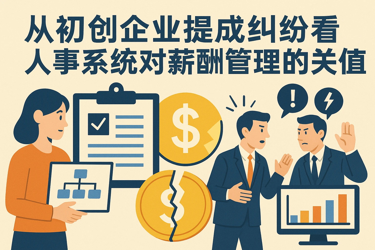 从初创企业提成纠纷看人事系统对薪酬管理的关键价值