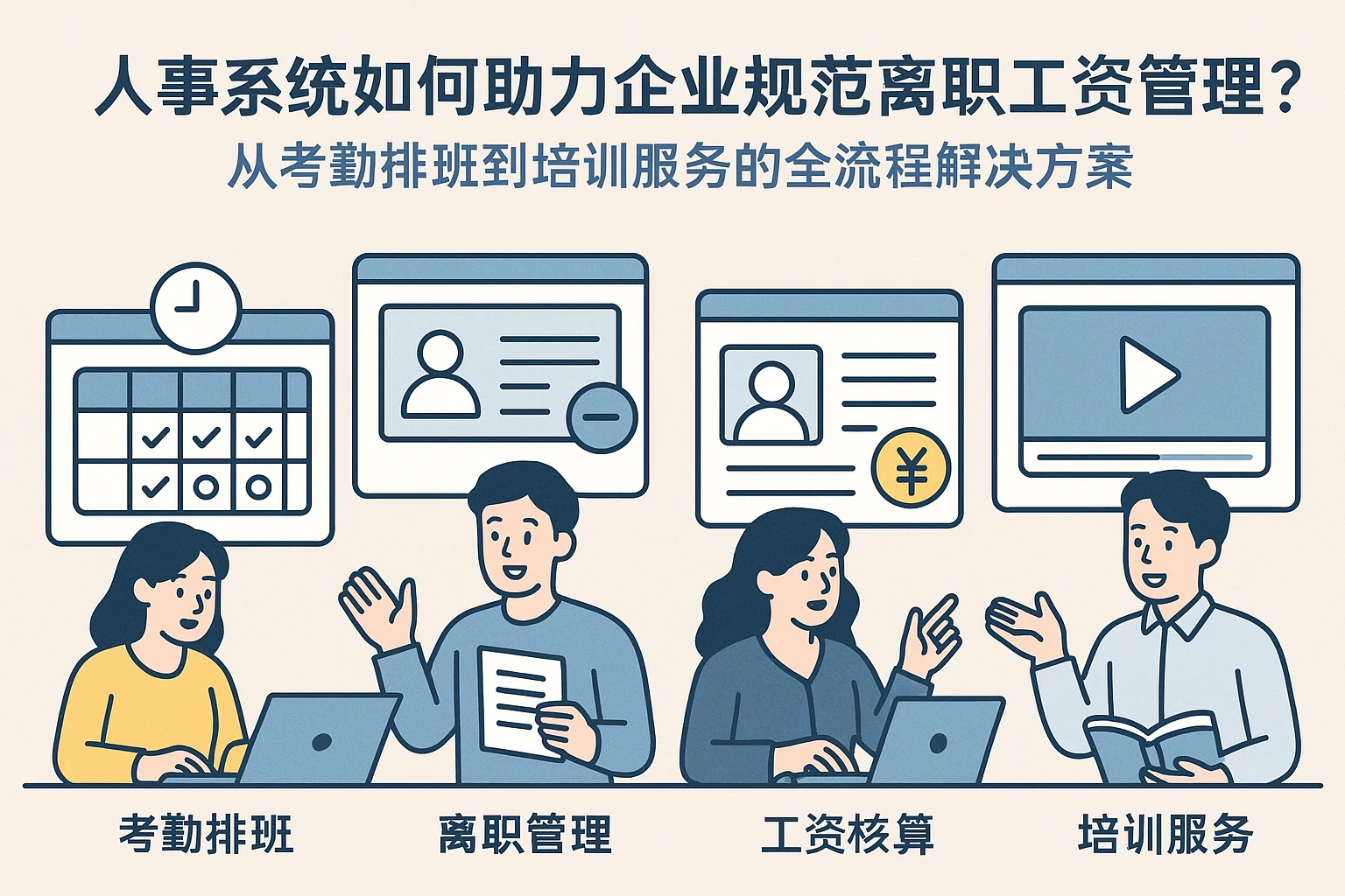 人事系统如何助力企业规范离职工资管理？——从考勤排班到培训服务的全流程解决方案