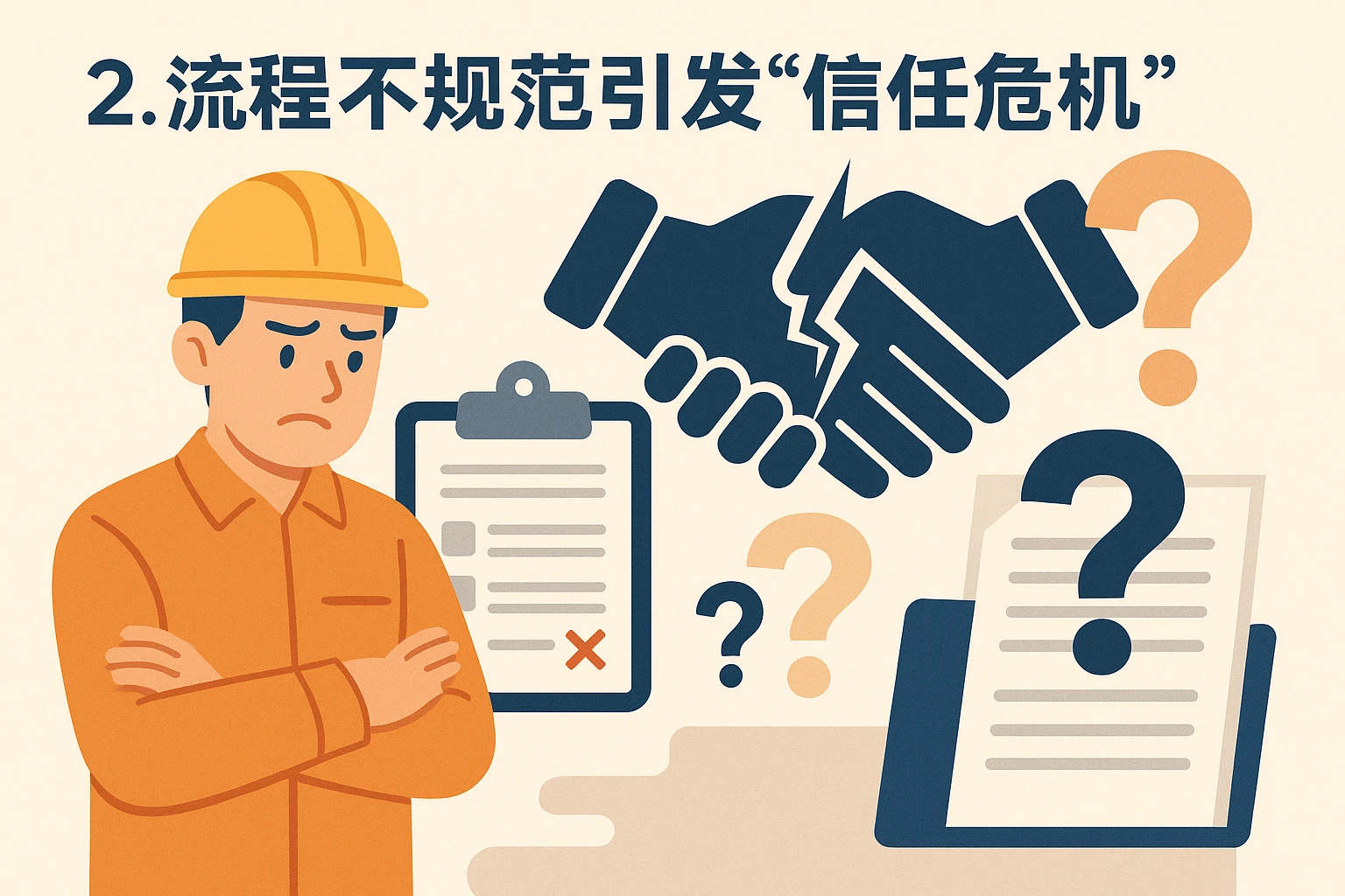 2. 流程不规范引发“信任危机”