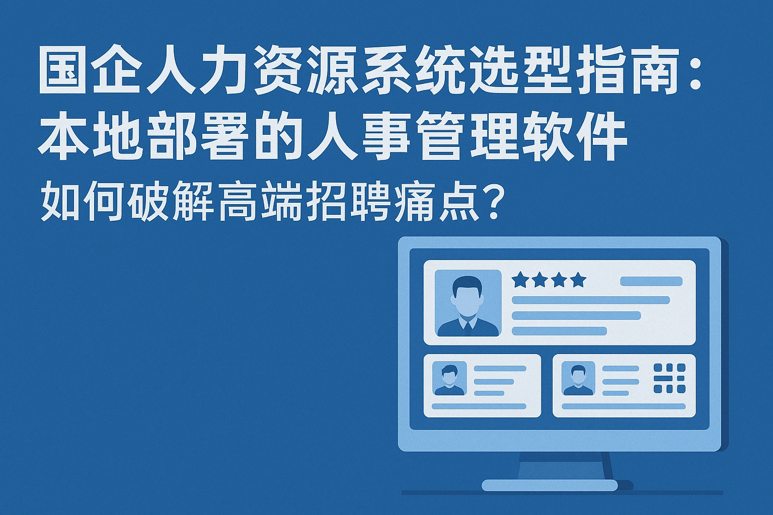 国企人力资源系统选型指南：本地部署的人事管理软件如何破解高端招聘痛点？