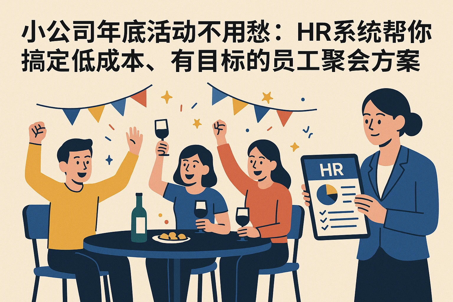 小公司年底活动不用愁：HR系统帮你搞定低成本、有目标的员工聚会方案