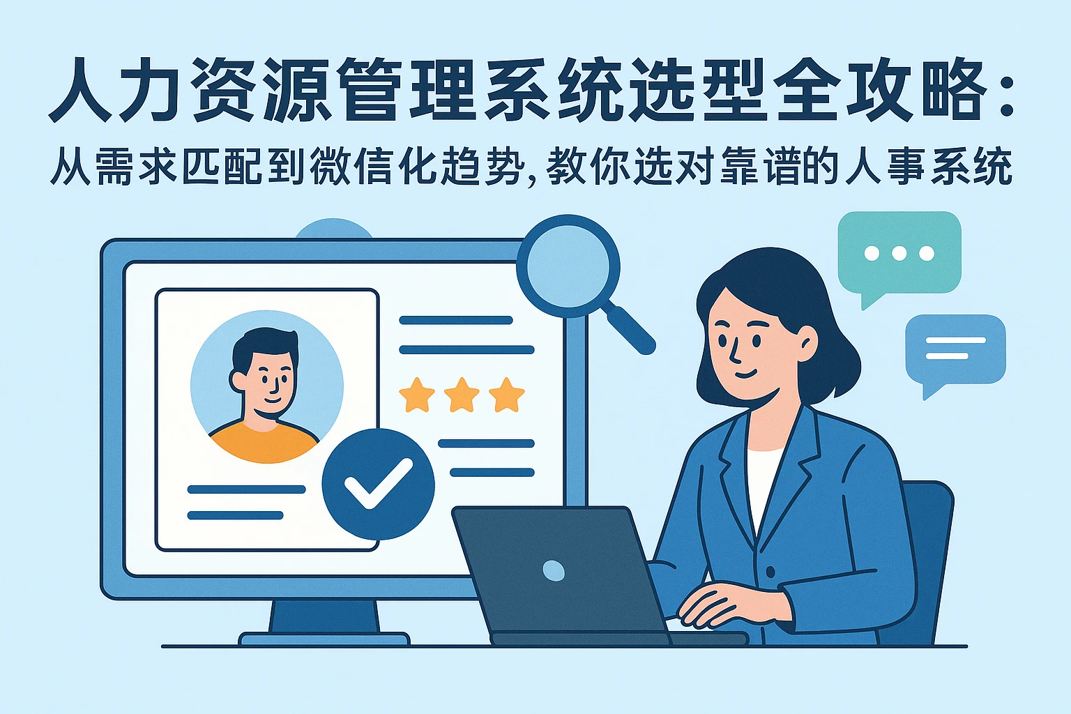 人力资源管理系统选型全攻略：从需求匹配到微信化趋势，教你选对靠谱的人事系统