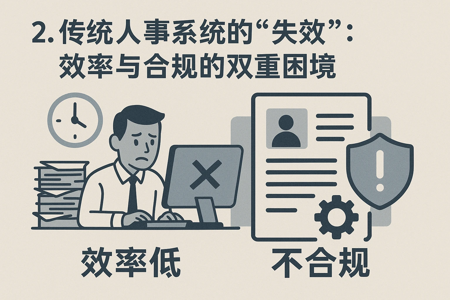 2. 传统人事系统的“失效”：效率与合规的双重困境