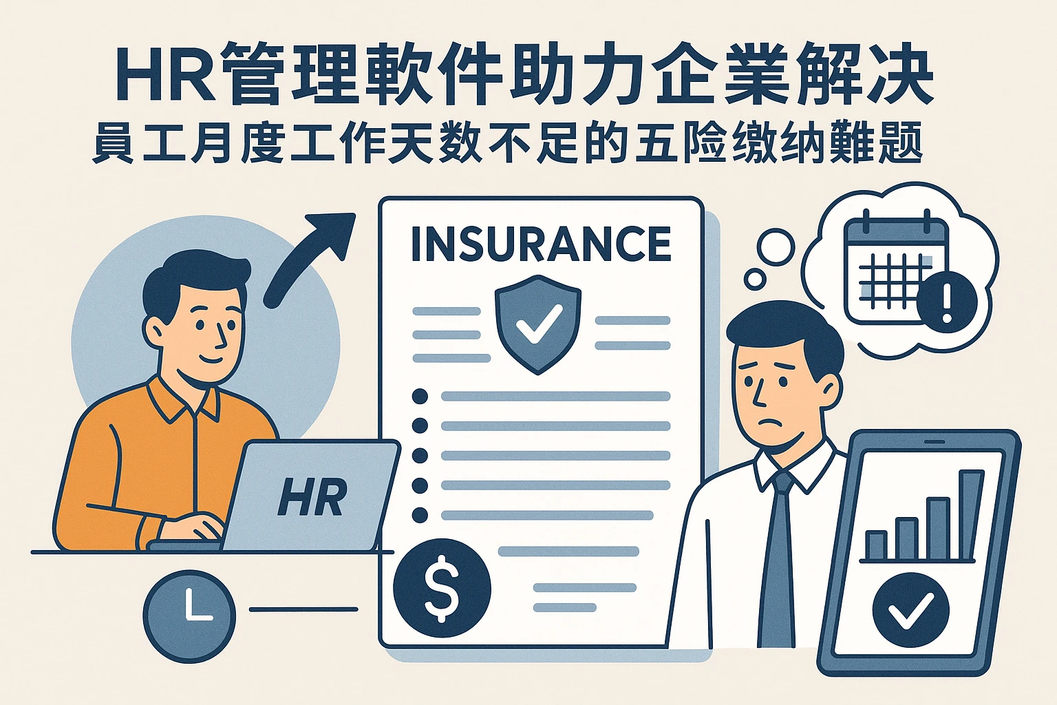 HR管理软件助力企业解决员工月度工作天数不足的五险缴纳难题