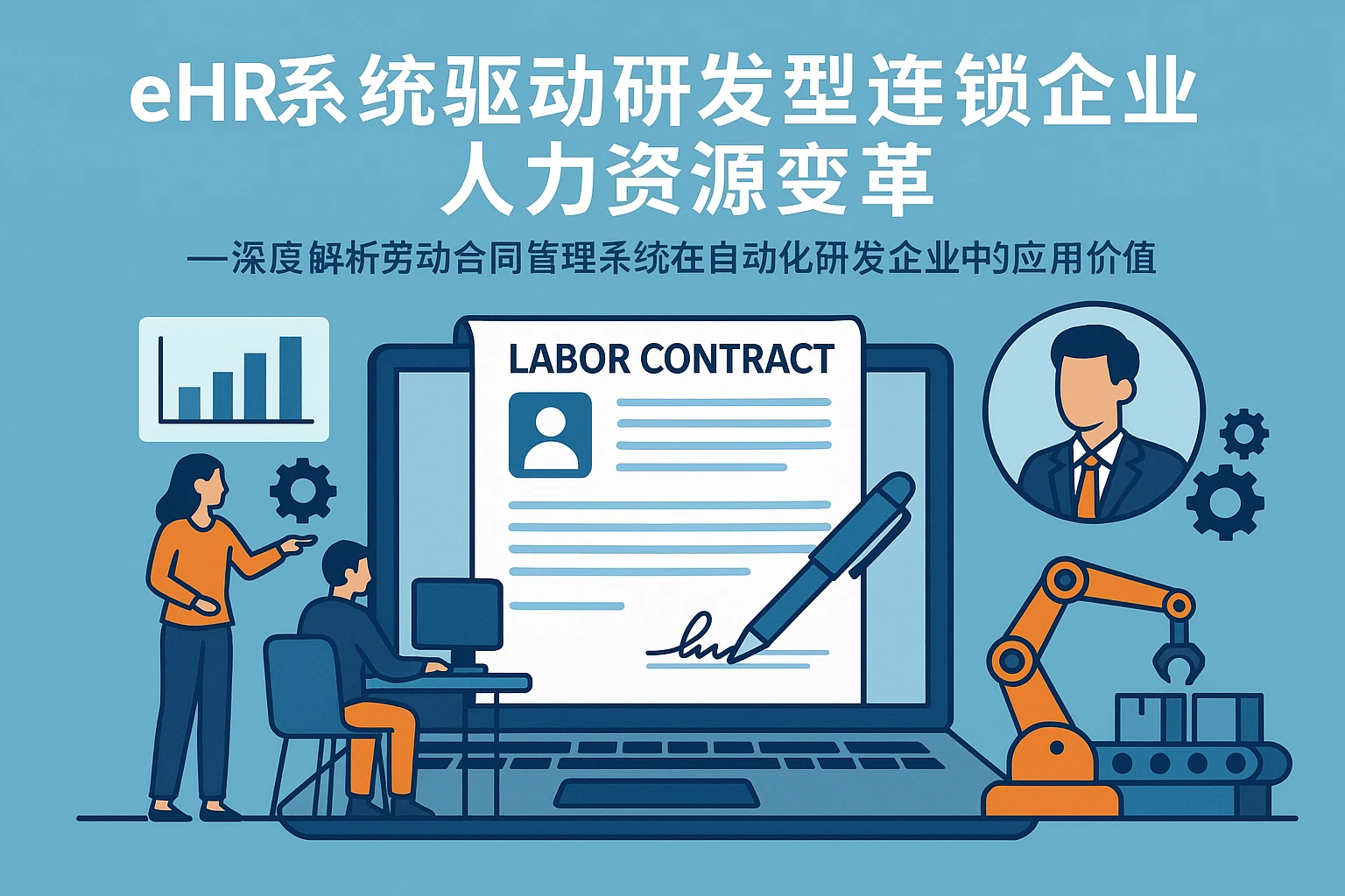 eHR系统驱动研发型连锁企业人力资源变革——深度解析劳动合同管理系统在自动化研发企业中的应用价值