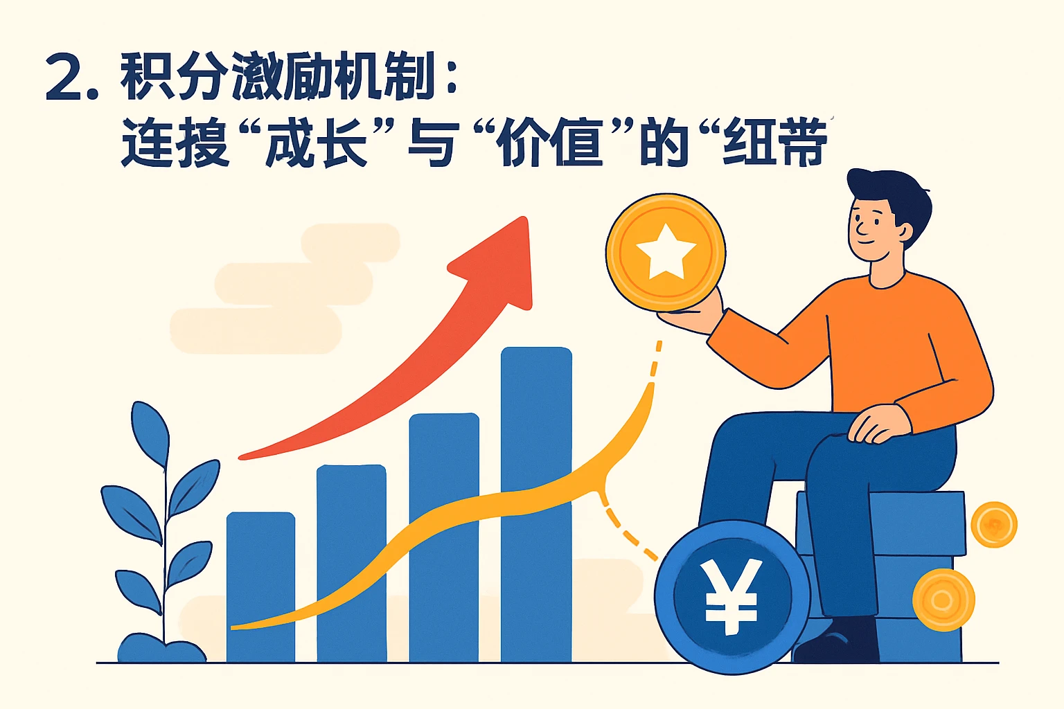 2. 积分激励机制：连接“成长”与“价值”的“纽带”