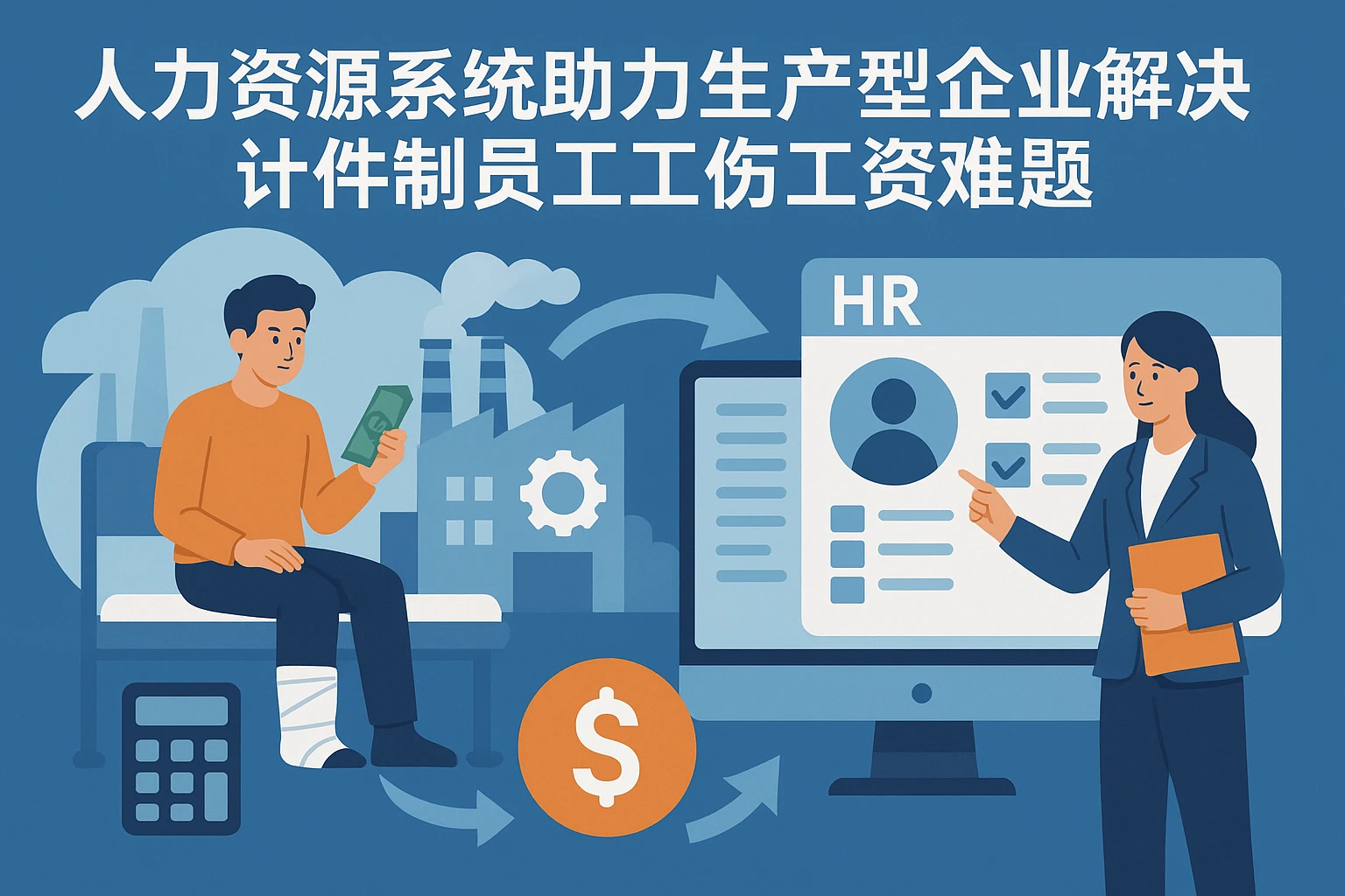 人力资源系统助力生产型企业解决计件制员工工伤工资难题
