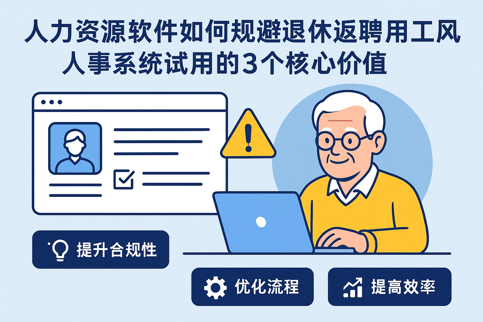 人力资源软件如何规避退休返聘用工风险？人事系统试用的3个核心价值