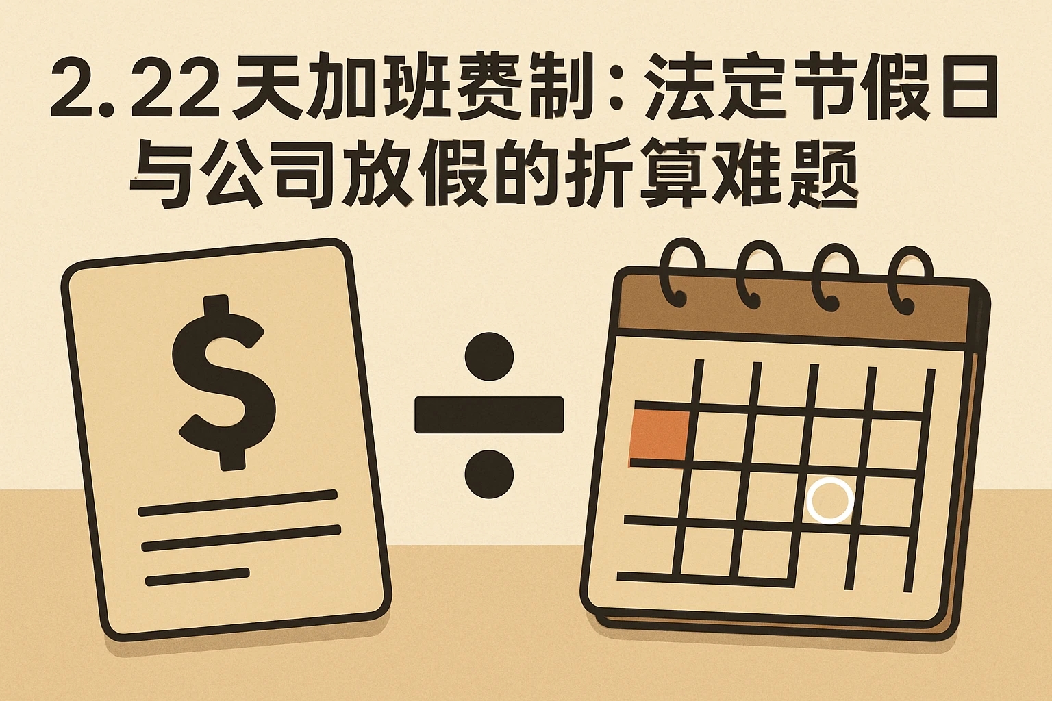 2. 22天加班费制：法定节假日与公司放假的折算难题