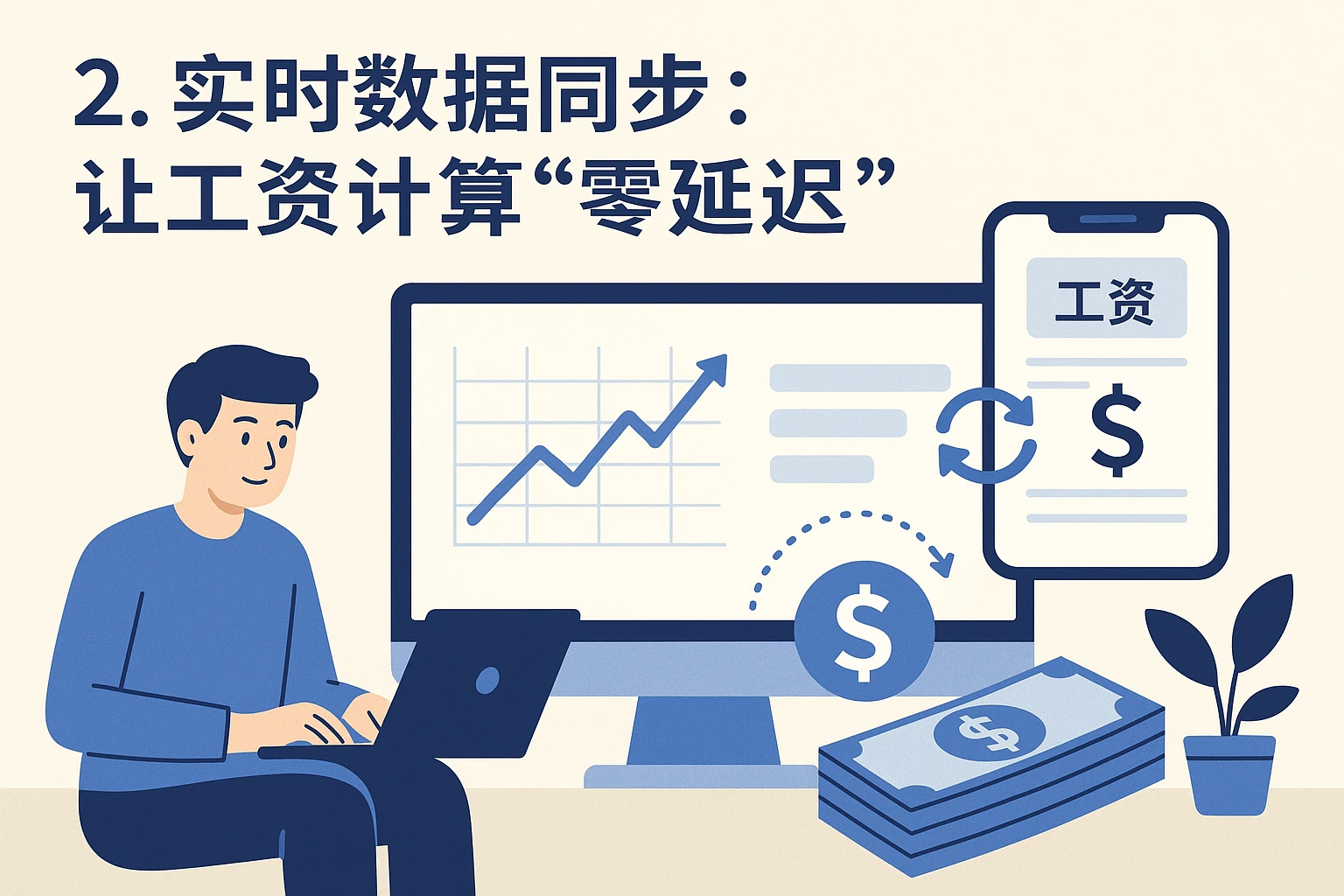 2. 实时数据同步：让工资计算“零延迟”