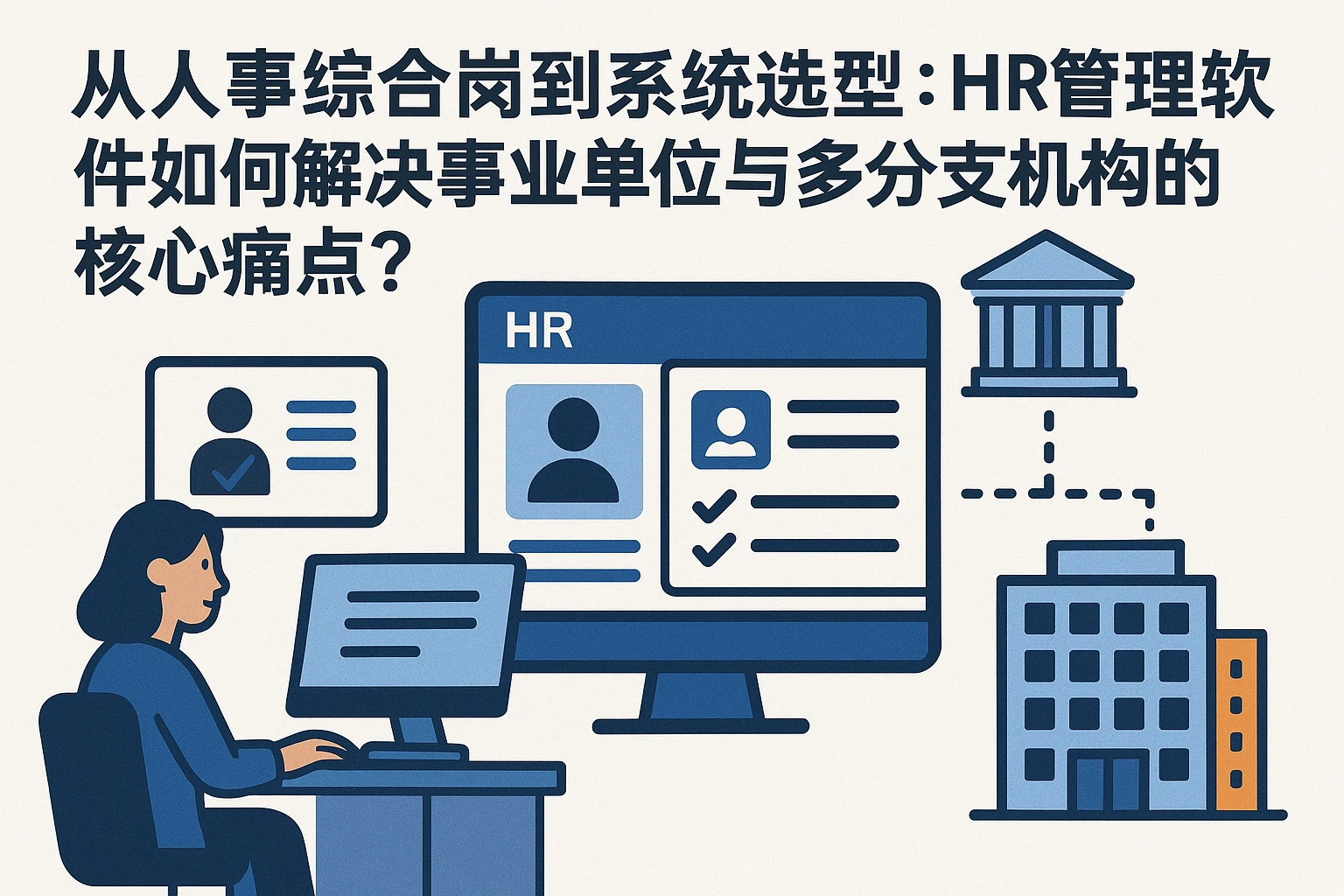 从人事综合岗到系统选型：HR管理软件如何解决事业单位与多分支机构的核心痛点？