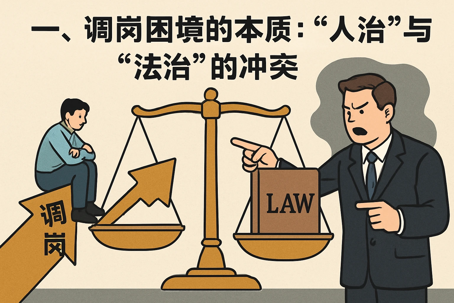 一、调岗困境的本质：“人治”与“法治”的冲突