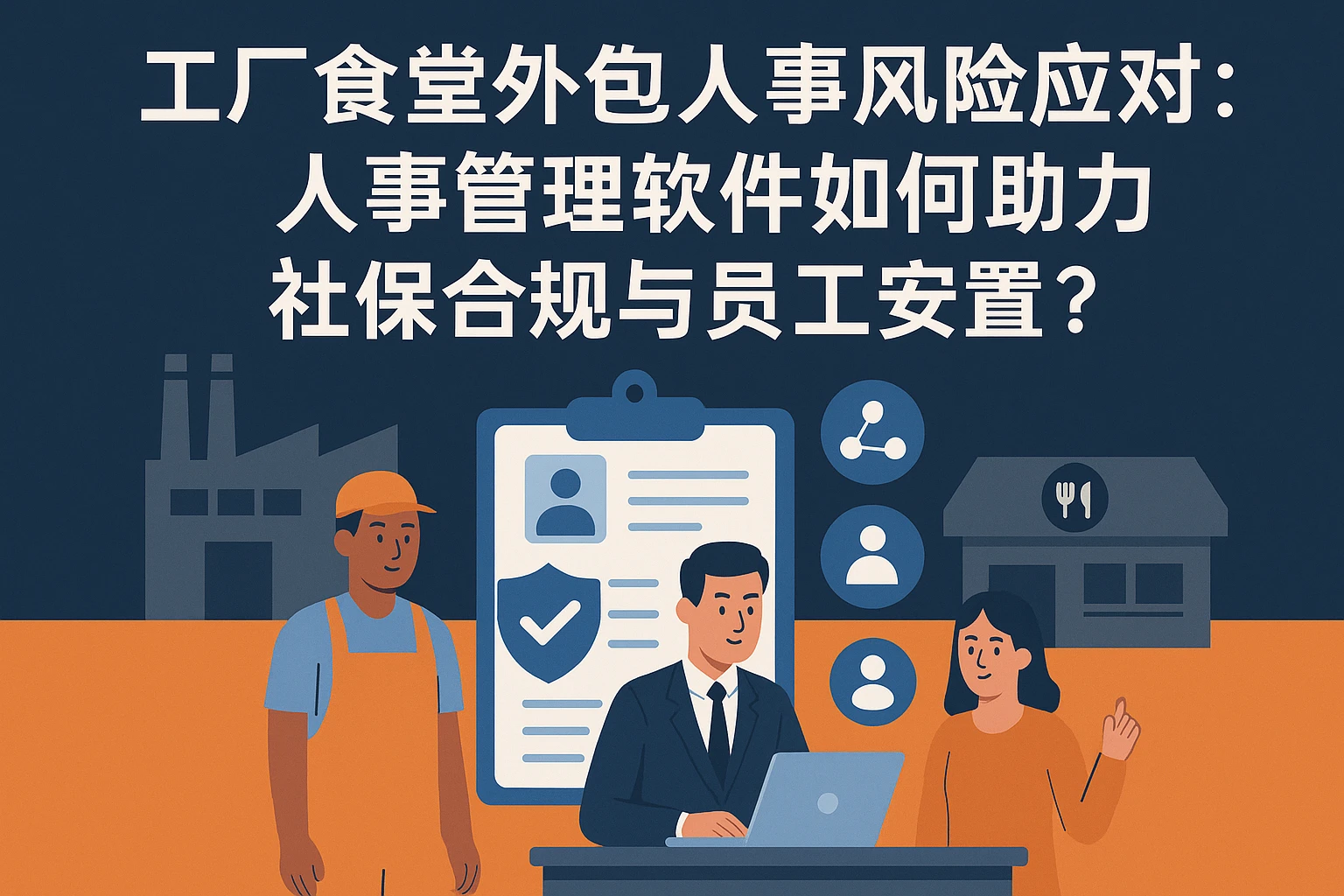 工厂食堂外包人事风险应对：人事管理软件如何助力社保合规与员工安置？