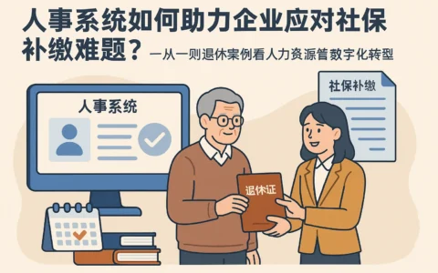 人事系统如何助力企业应对社保补缴难题？——从一则退休案例看人力资源管理数字化转型