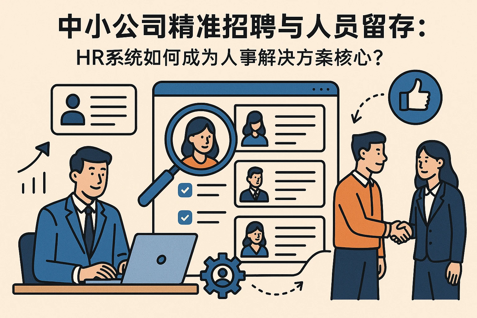 中小公司精准招聘与人员留存：HR系统如何成为人事解决方案核心？