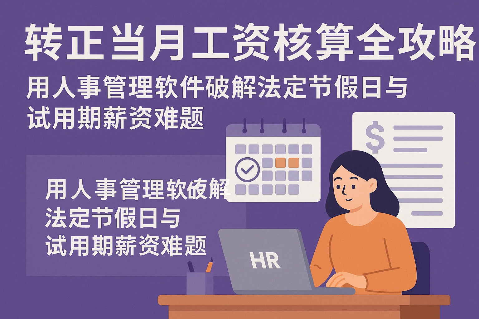 转正当月工资核算全攻略：用人事管理软件破解法定节假日与试用期薪资难题