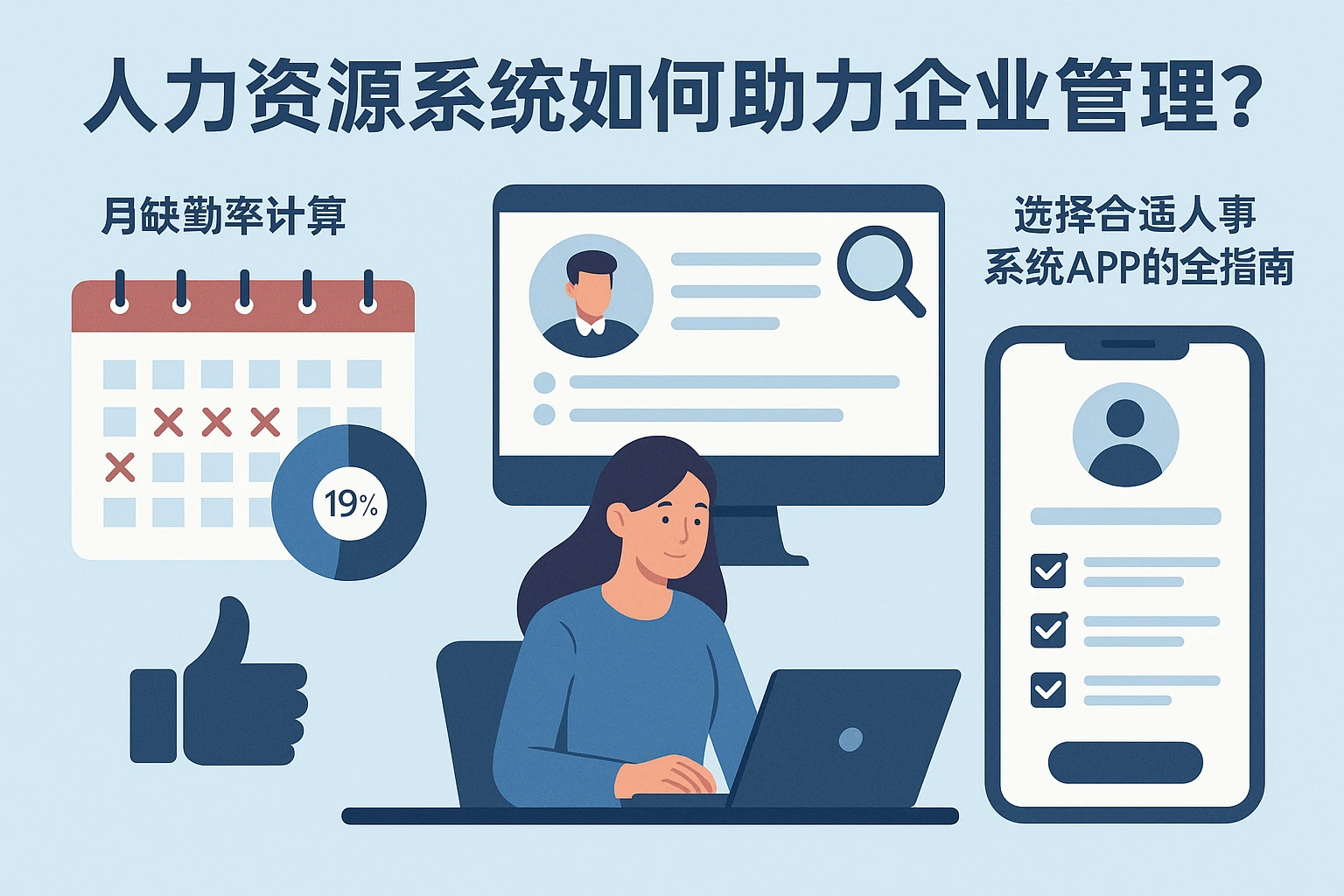人力资源系统如何助力企业高效管理？从月缺勤率计算到选择合适人事系统APP的全指南