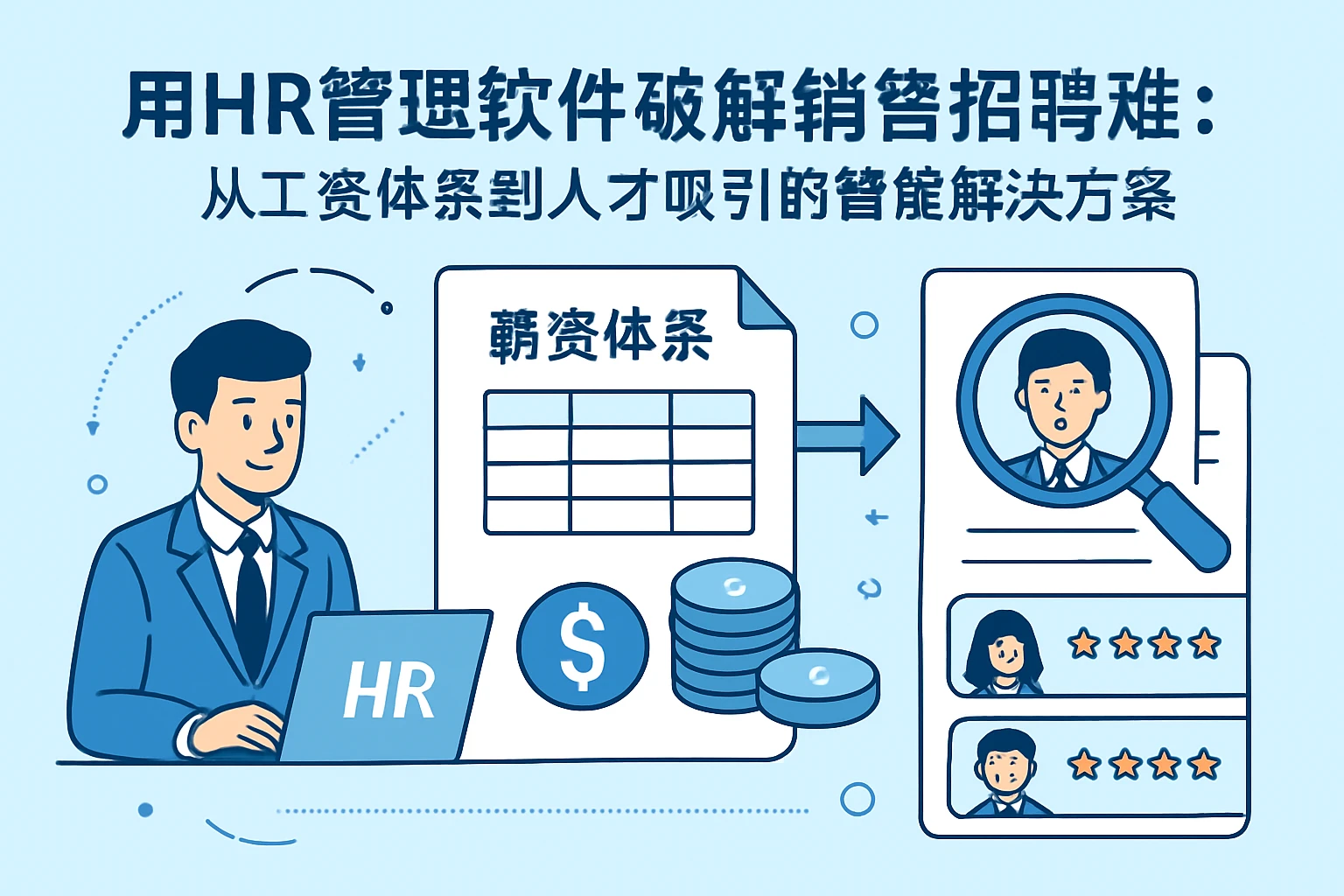 用HR管理软件破解销售招聘难：从工资体系到人才吸引的智能解决方案