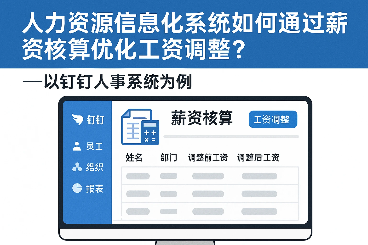 人力资源信息化系统如何通过薪资核算优化工资调整？——以钉钉人事系统为例