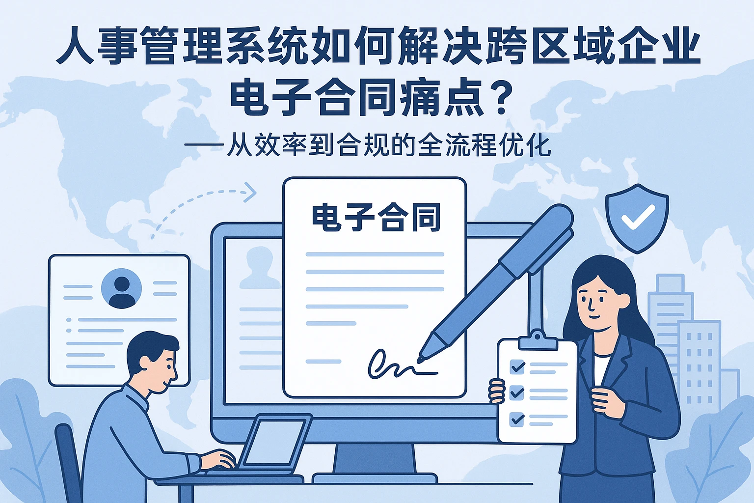 人事管理系统如何解决跨区域企业电子合同痛点？——从效率到合规的全流程优化