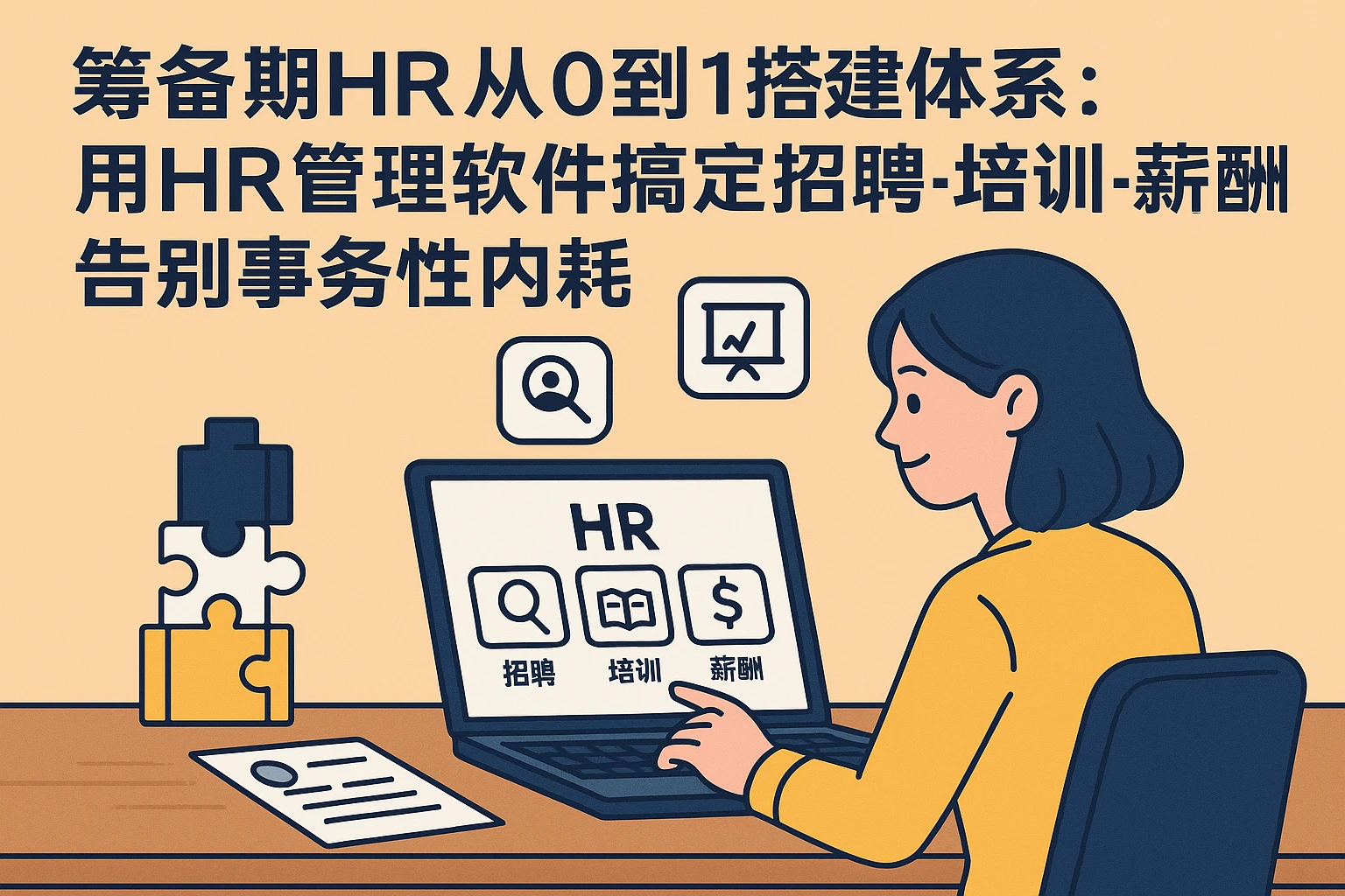 筹备期HR从0到1搭建体系：用HR管理软件搞定招聘-培训-薪酬，告别事务性内耗