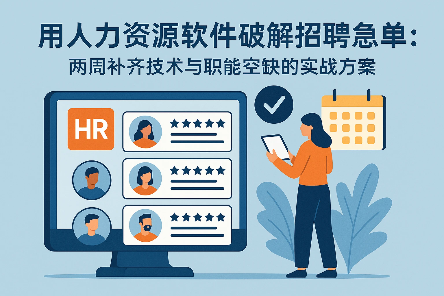 用人力资源软件破解招聘急单：两周补齐技术与职能空缺的实战方案