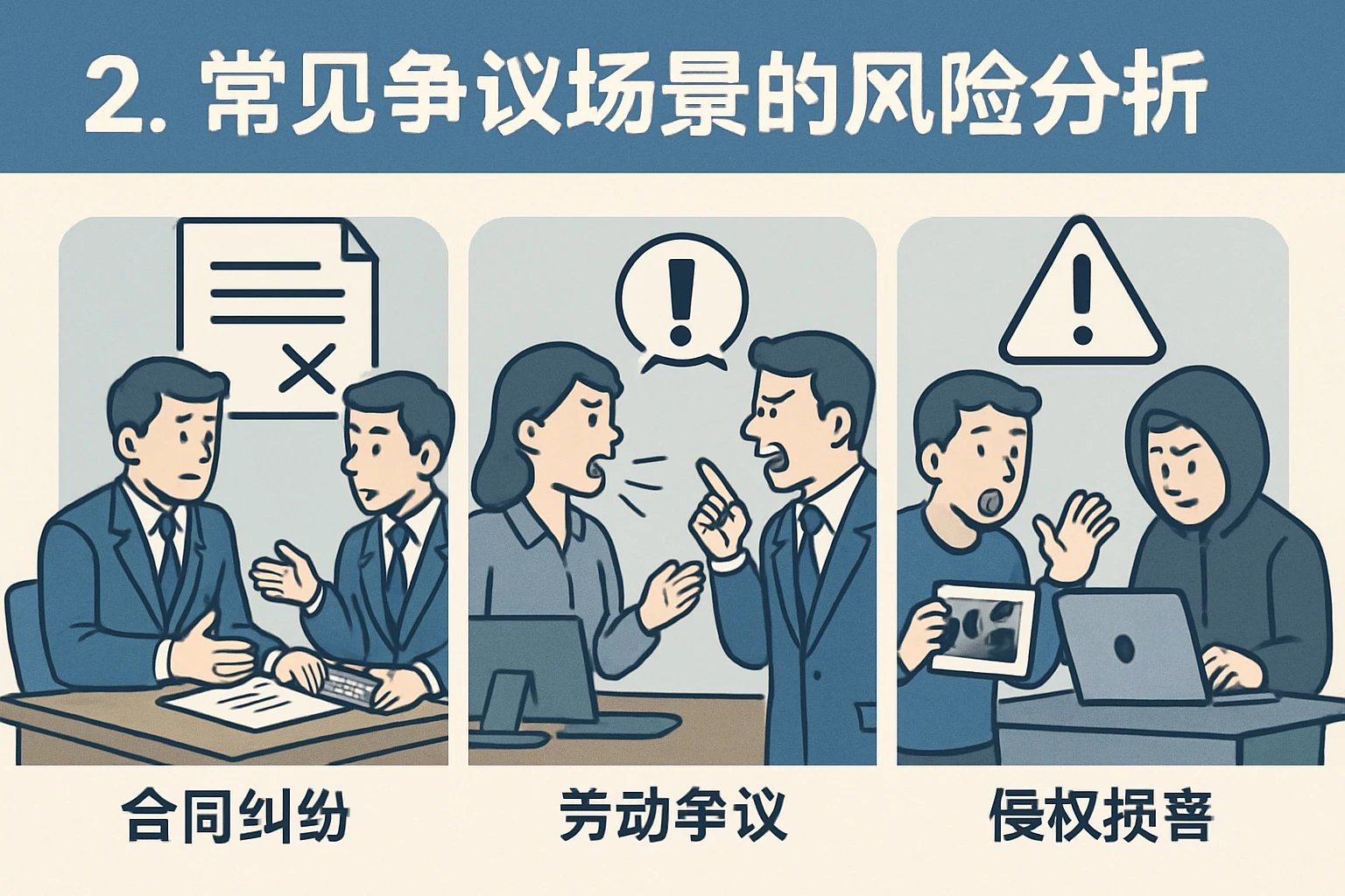 2. 常见争议场景的风险分析