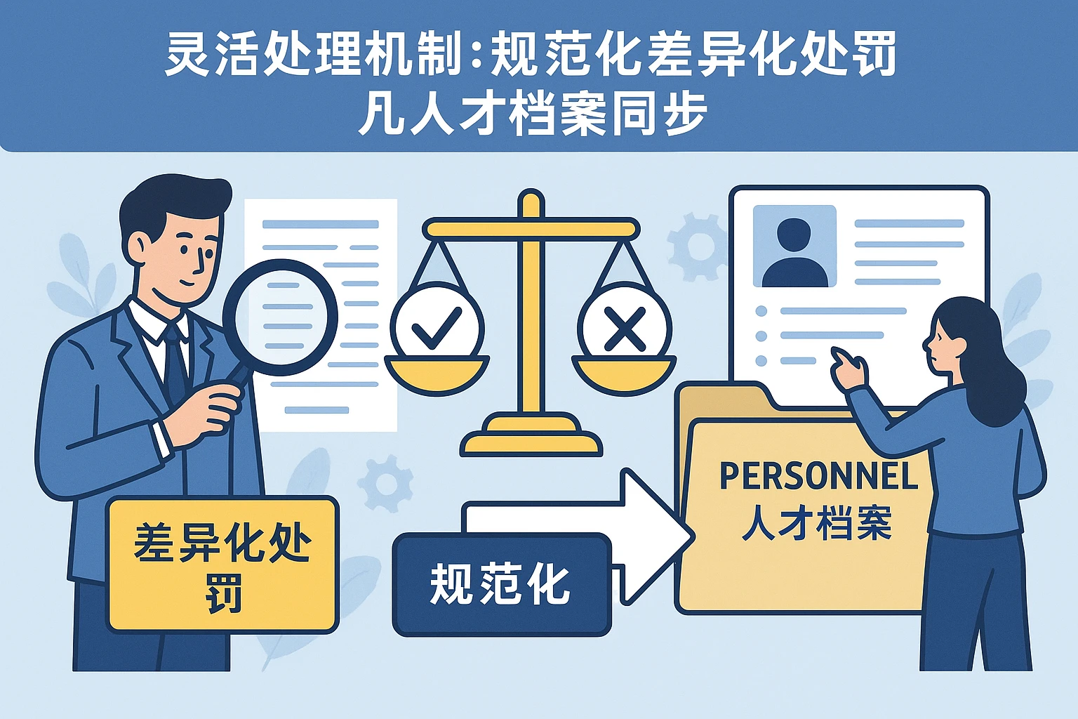 灵活处理机制:规范化差异化处罚与人才档案同步