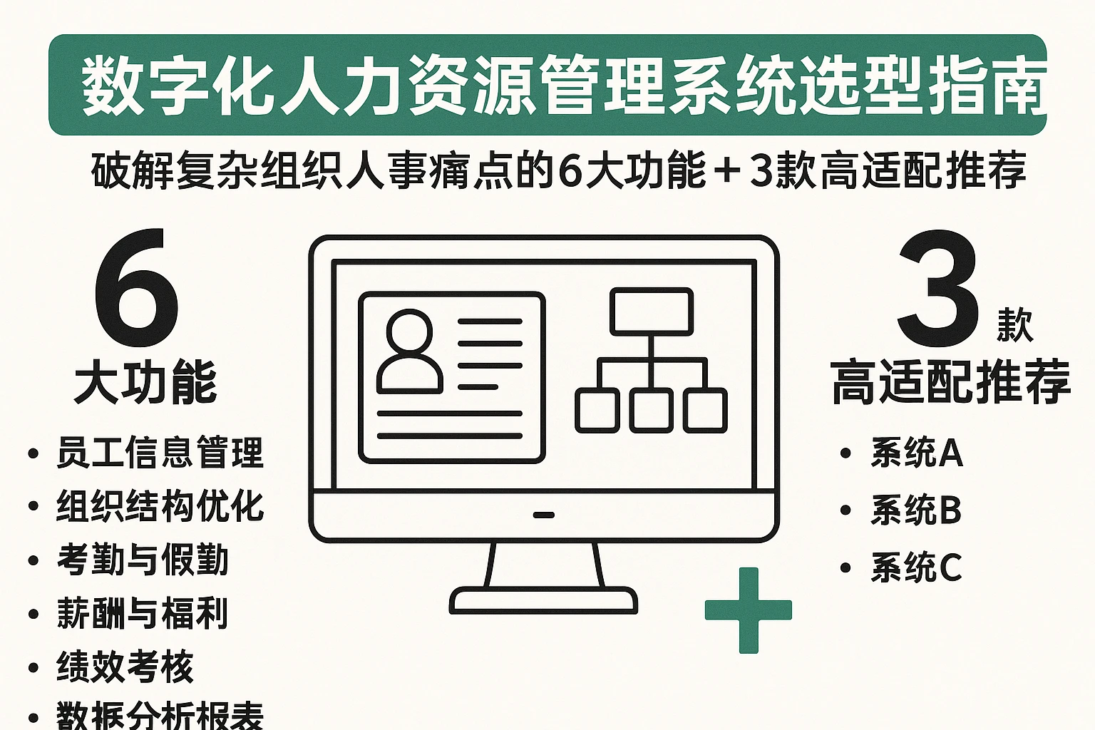数字化人力资源管理系统选型指南：破解复杂组织人事痛点的6大功能+3款高适配推荐
