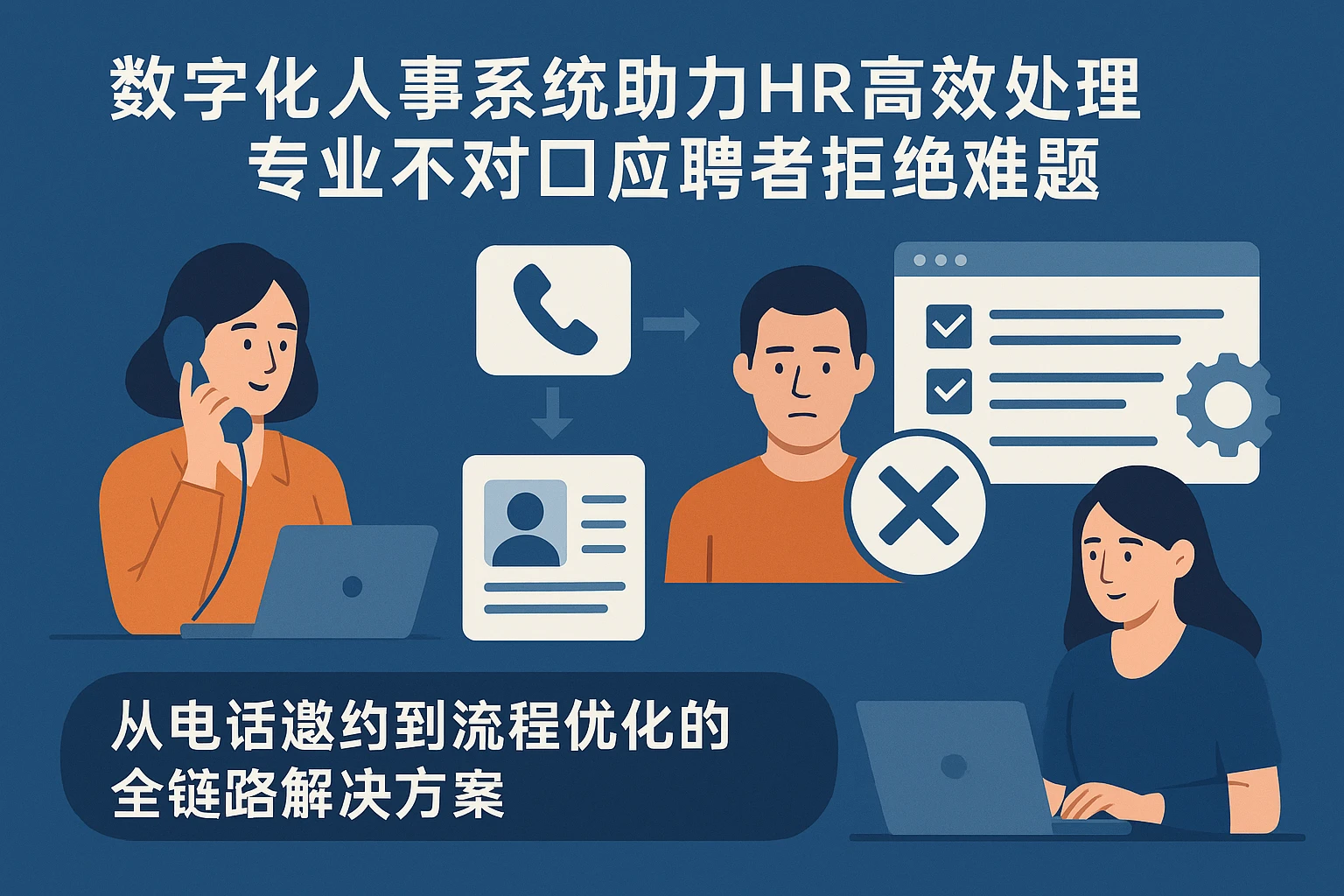 数字化人事系统助力HR高效处理专业不对口应聘者拒绝难题——从电话邀约到流程优化的全链路解决方案