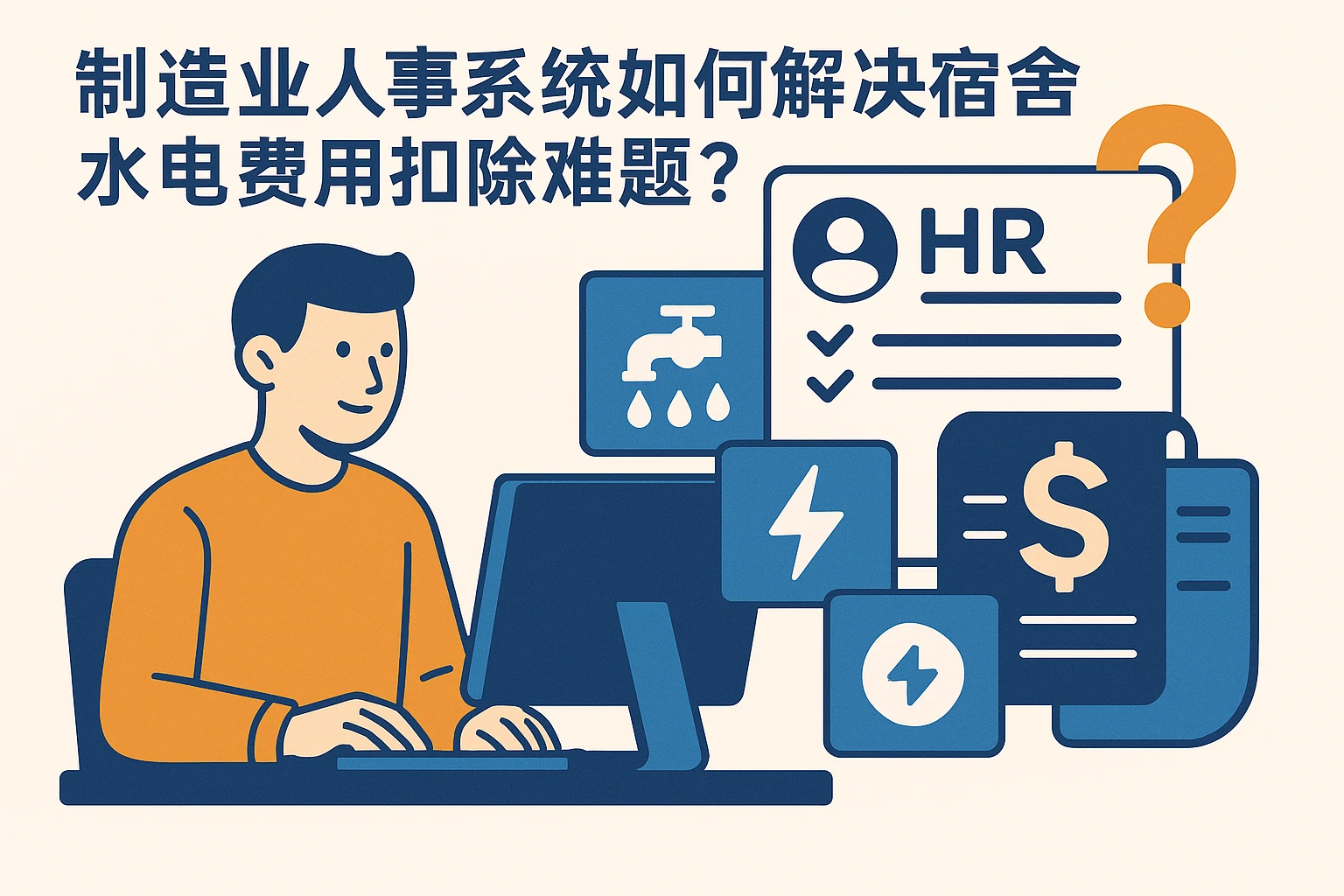 制造业人事系统如何解决宿舍水电费用扣除难题？